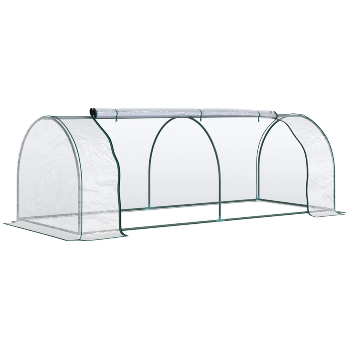 Mini Walk-in Greenhouse 8x8 ft, Portable Plant Growing Tent with Double Zipper Door, 18mm Steel Tube Frame, Weatherproof for Gardening view 2