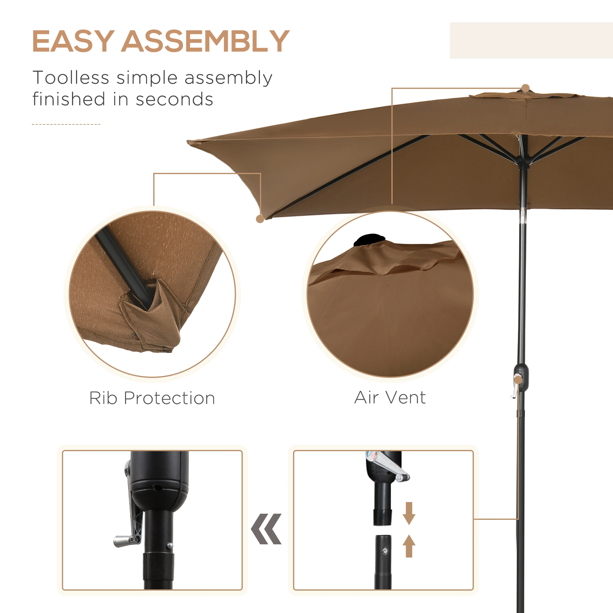 Modern Wall Mount Umbrella Holder Rack, Heavy Duty Metal Umbrella Stand for Home Office Entrance Hallway, Black view 3