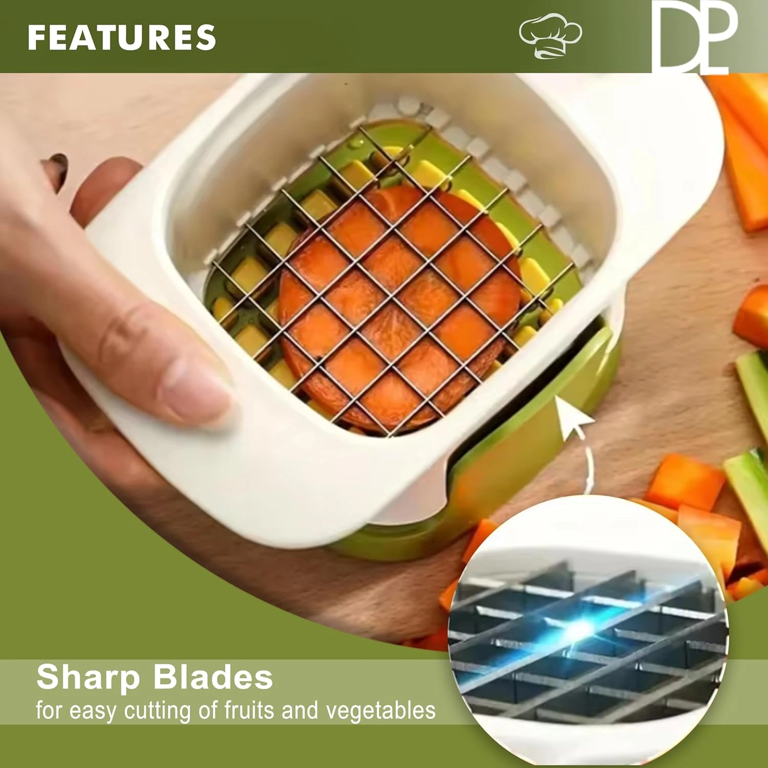 Fruit Cup Slicer Chopper - Vegetable Cutter for Strawberries, Apple, Grape, Banana - Kitchen Food Chopping Cup view 4