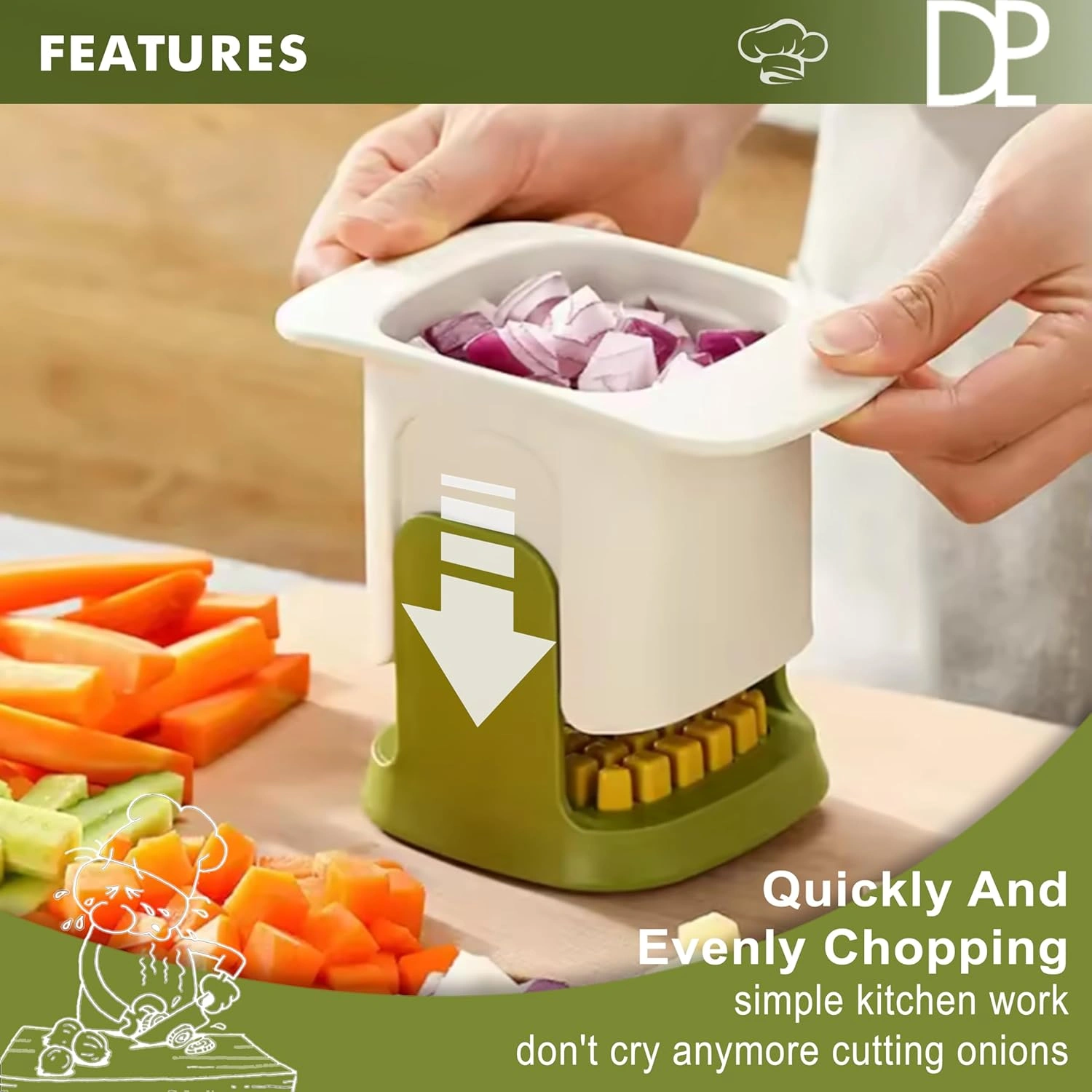 Fruit Cup Slicer Chopper - Vegetable Cutter for Strawberries, Apple, Grape, Banana - Kitchen Food Chopping Cup view 5