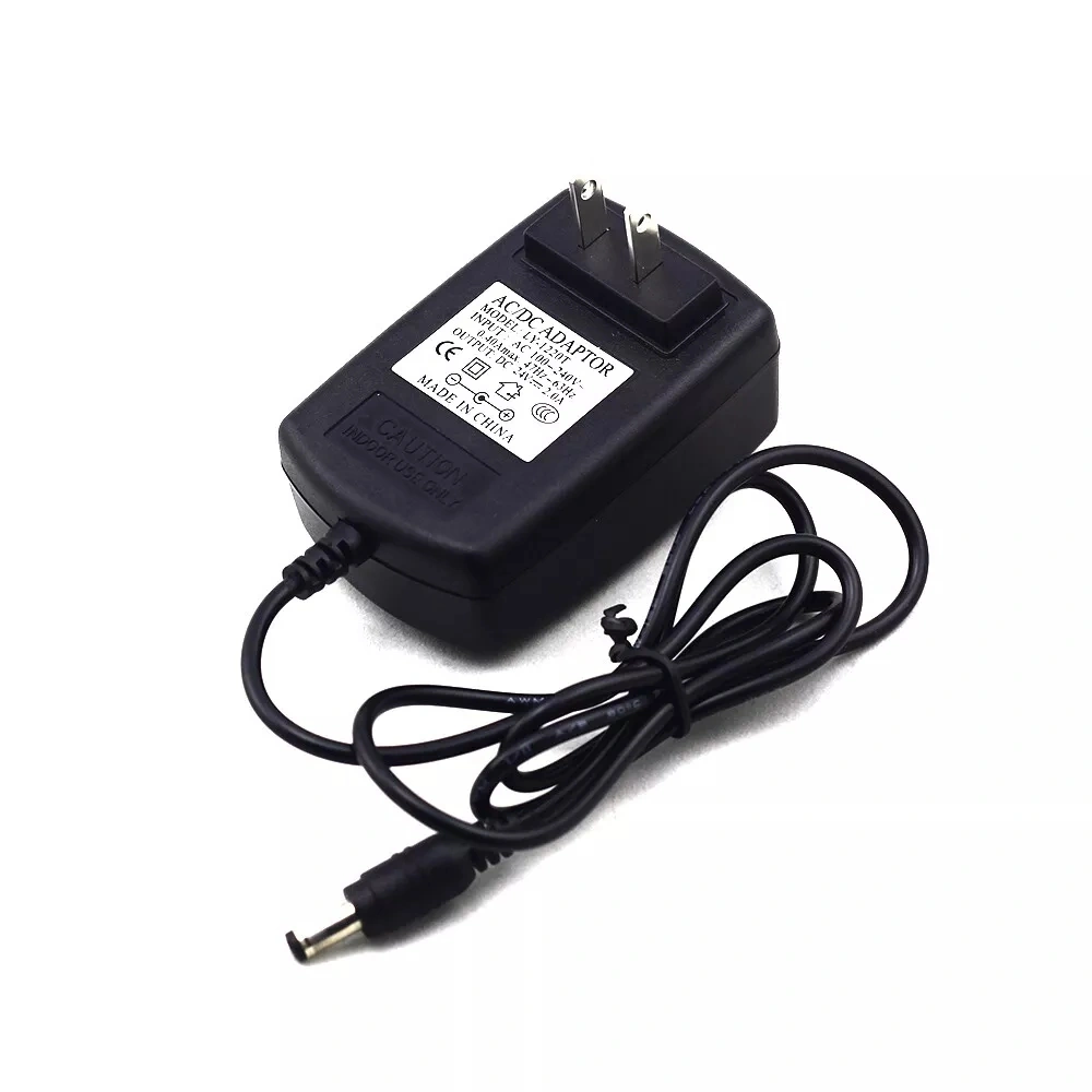 24V 2A Power Supply Adapter Transformer - 48W AC DC Converter Wall Plug Charger