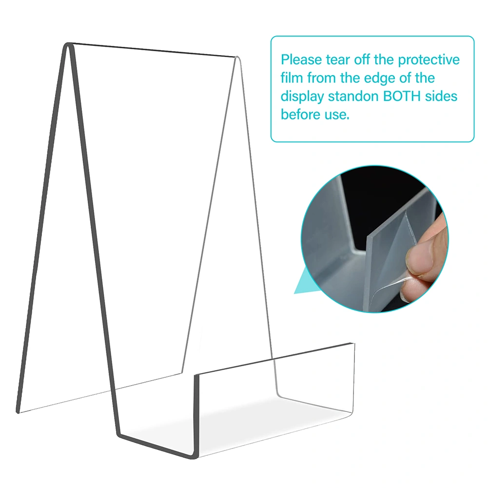 Acrylic Book Stand Display Holder for Cookbook Phone Tablet Perspex Retail Countertop Organizer Clear view 3