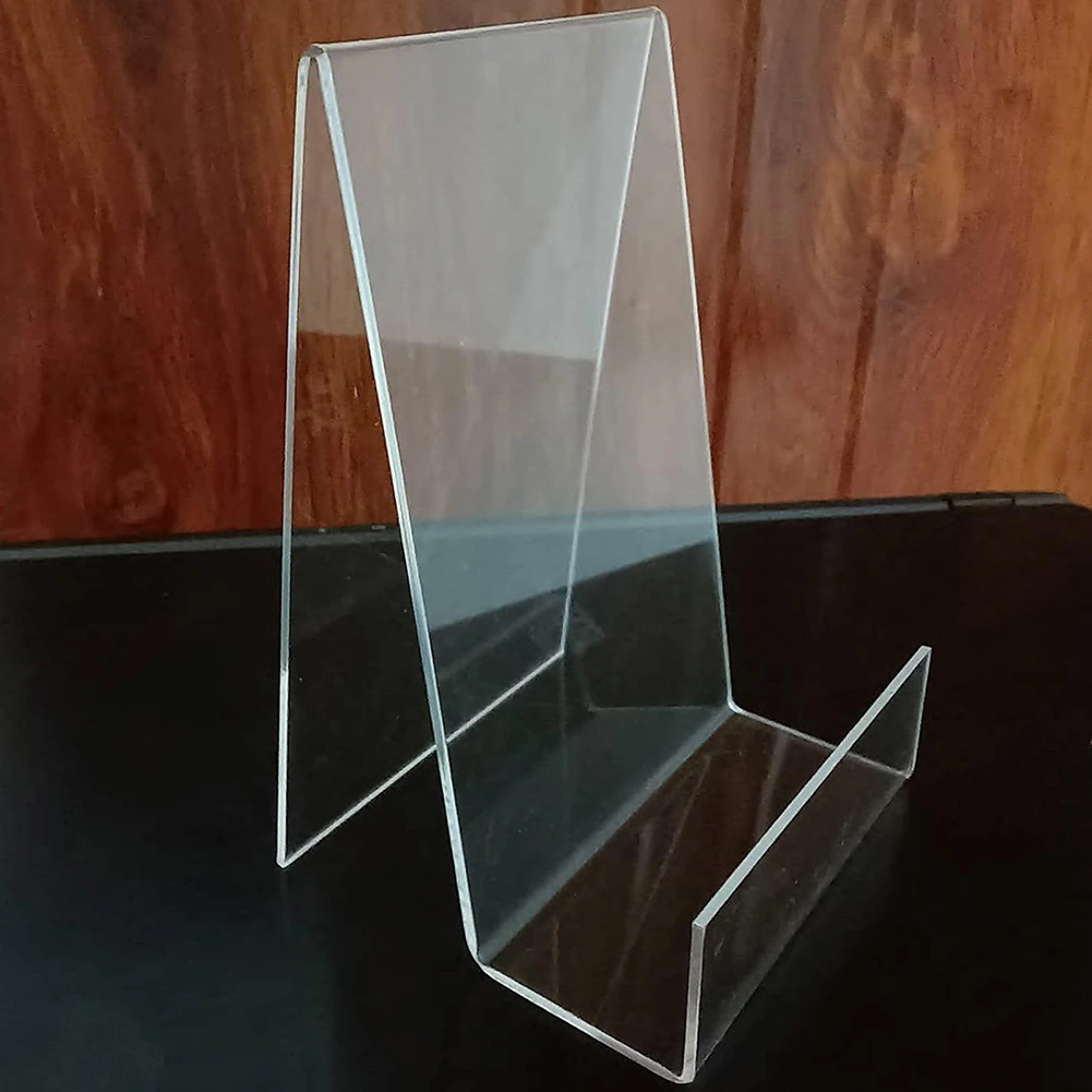 Acrylic Book Stand Display Holder for Cookbook Phone Tablet Perspex Retail Countertop Organizer Clear view 7