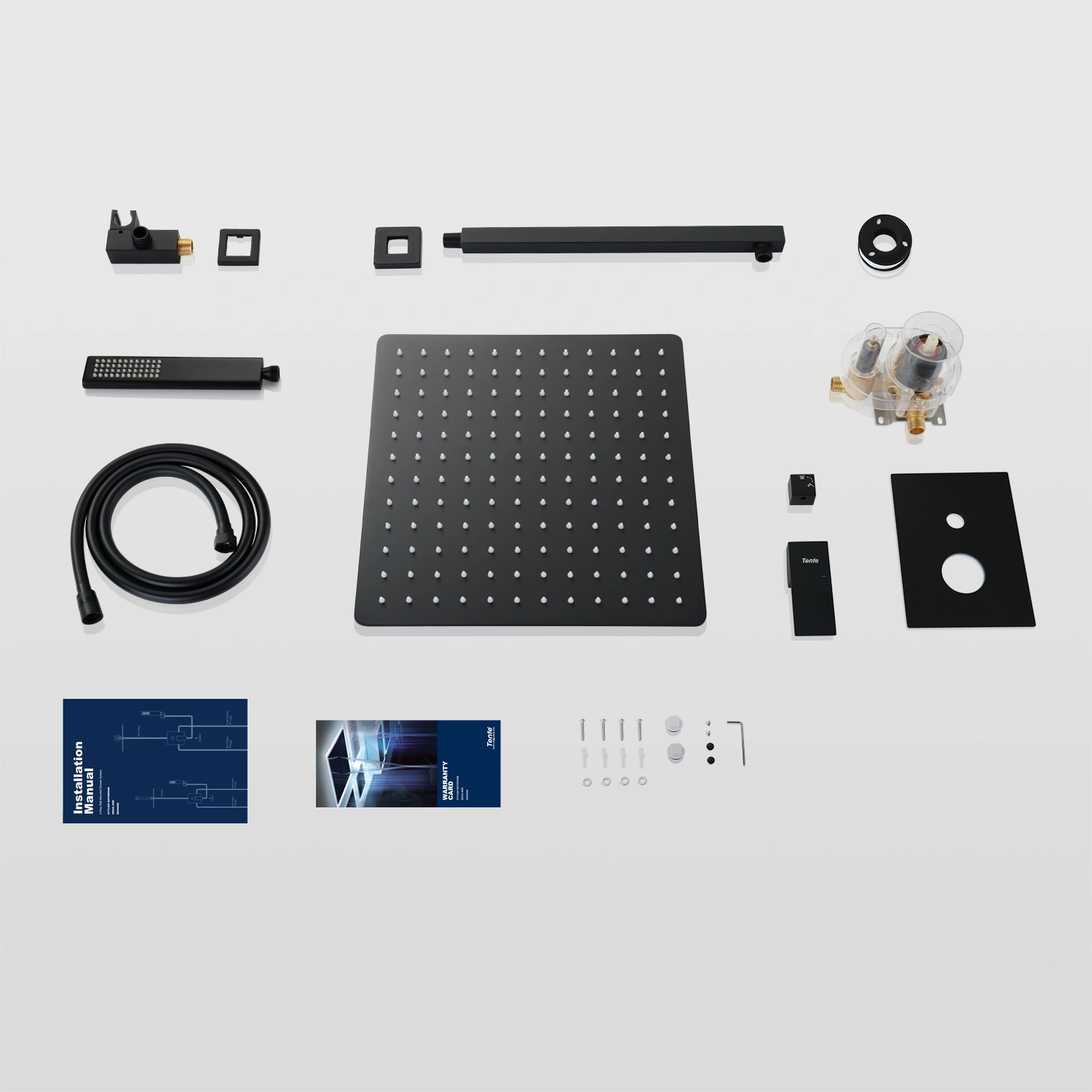 Male NPT Matte Black Shower System, Shower Faucet Set for Bathroom Shower Fixtures with 12 Inch Rain Shower Head and Handheld[Unable ship on weekends, TK/TEMU only for pickup, only TX10643 warehouse supports GOFO] view 6