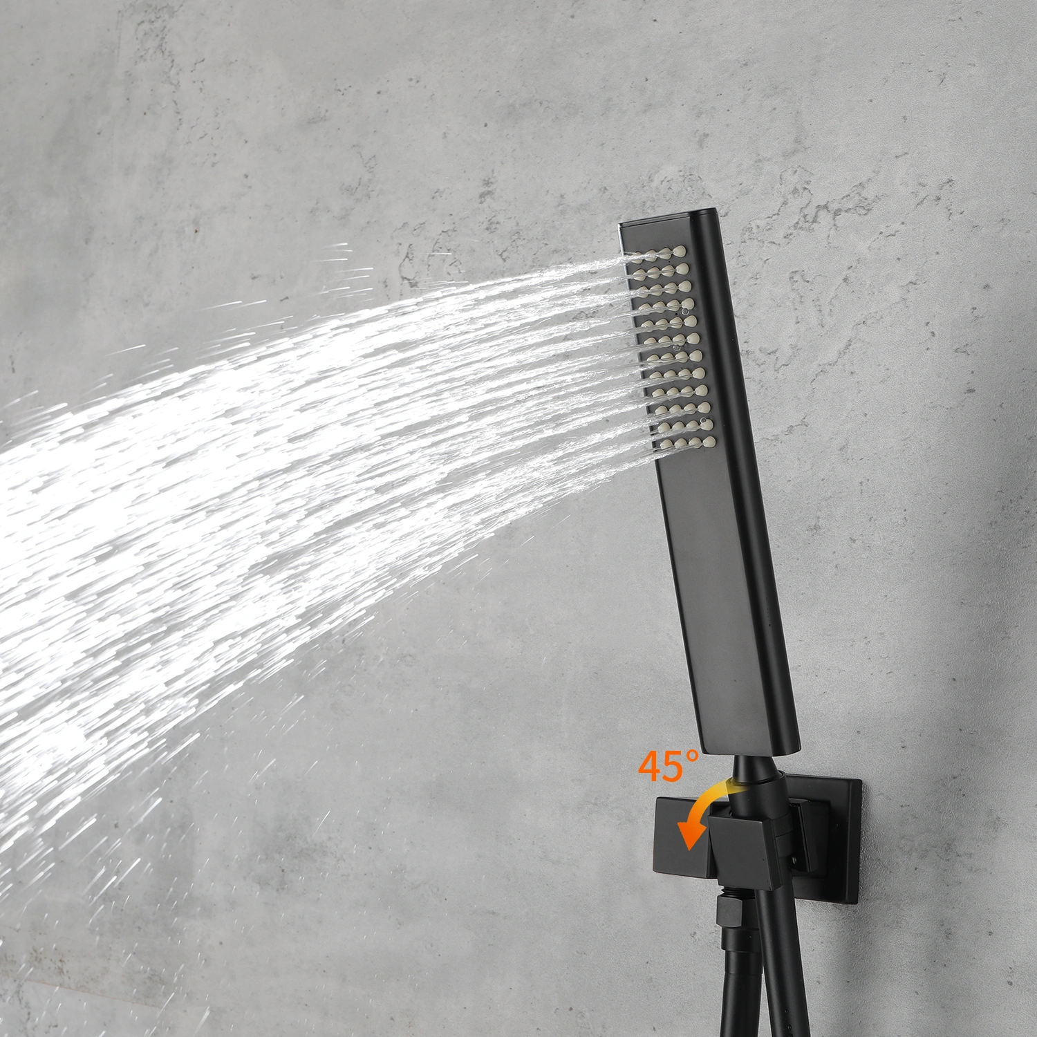 Male NPT Matte Black Shower System, Shower Faucet Set for Bathroom Shower Fixtures with 12 Inch Rain Shower Head and Handheld[Unable ship on weekends, TK/TEMU only for pickup, only TX10643 warehouse supports GOFO] view 8