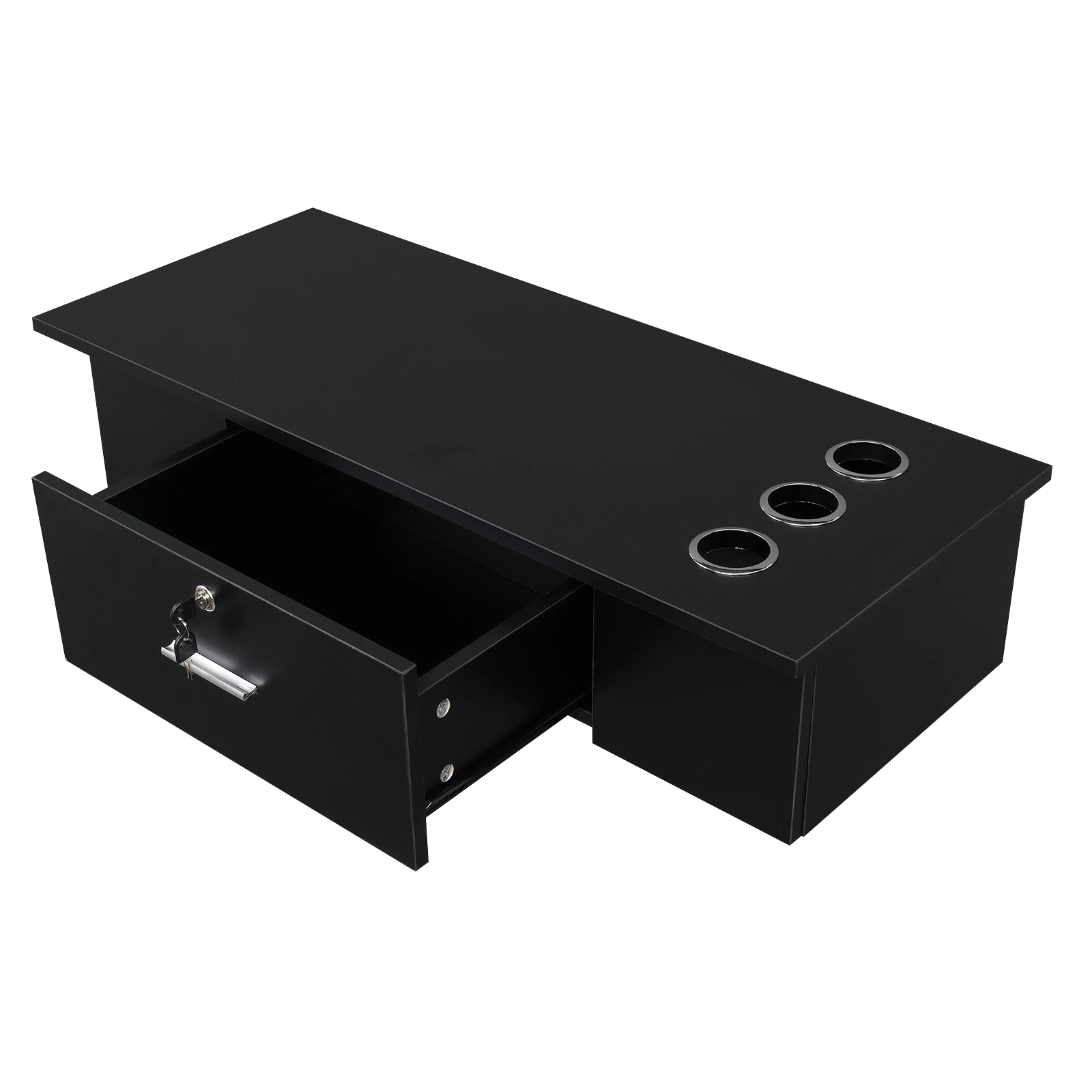 Classic Salon Wall Mount Styling Station Beauty Salon Spa Locking Cabinet Black view 12