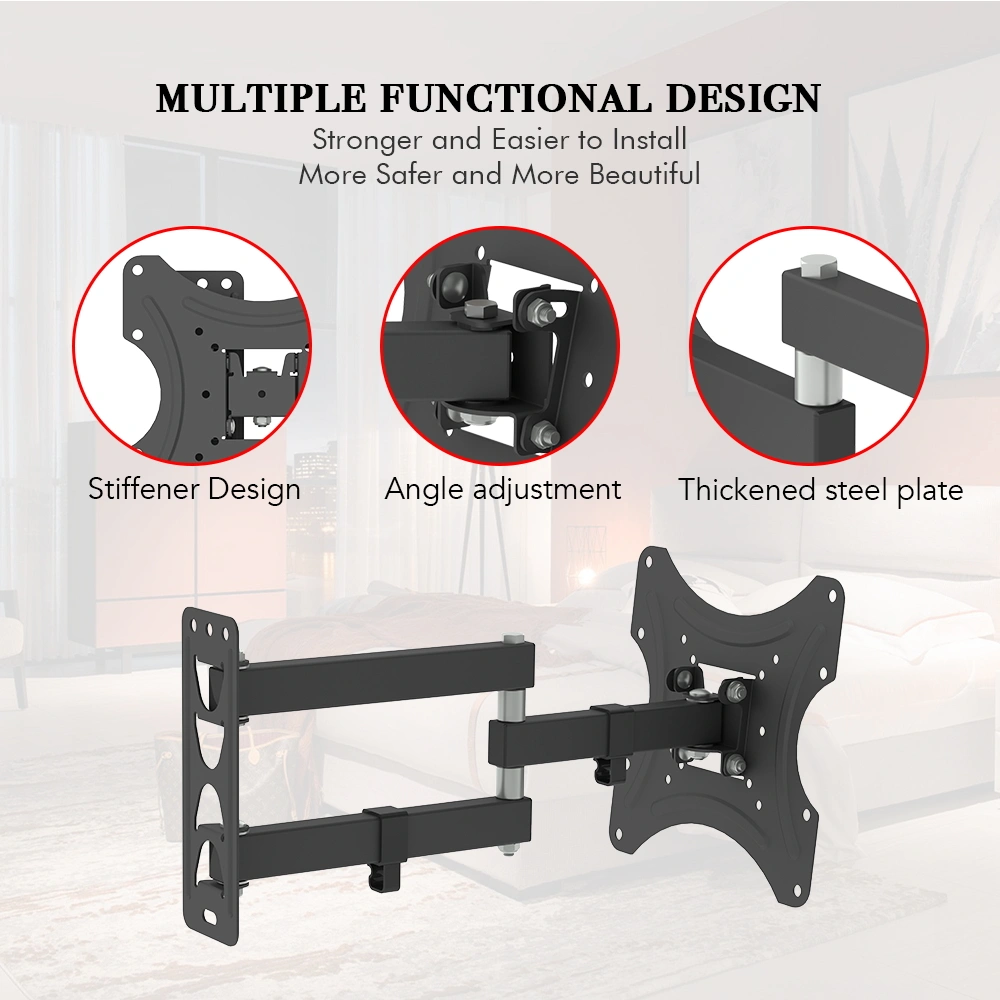 26-50" Adjustable Wall Mount Bracket Rotatable TV Stand TMX200 with Spirit Level view 10