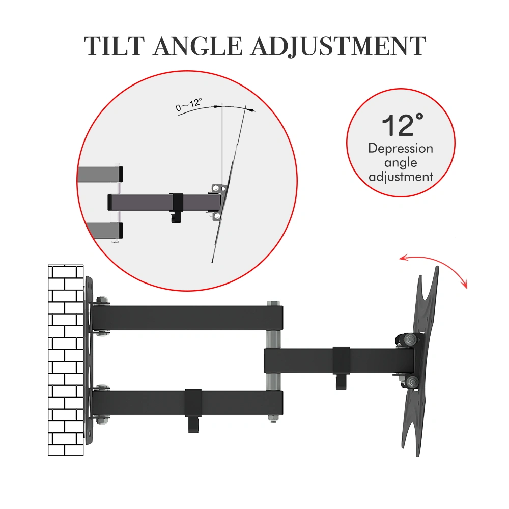 26-50" Adjustable Wall Mount Bracket Rotatable TV Stand TMX200 with Spirit Level view 2
