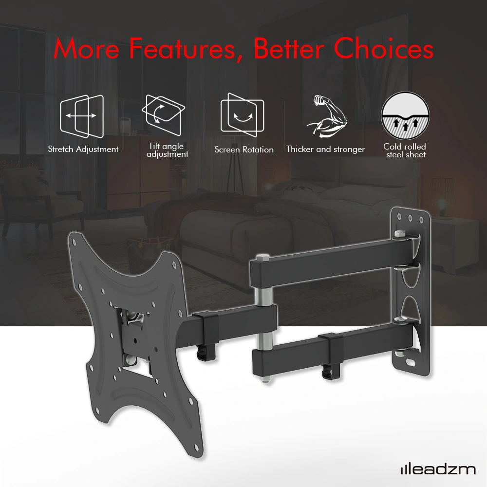 26-50" Adjustable Wall Mount Bracket Rotatable TV Stand TMX200 with Spirit Level view 9