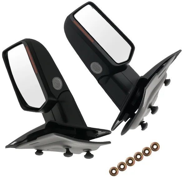 Chrome Towing Mirror LED Signal fit for Ford F150 2004-2014 7L3Z17683AE Heated view 6