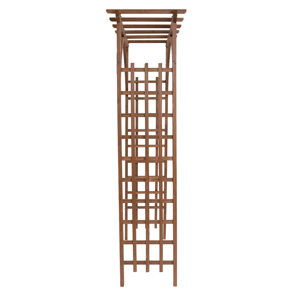 Beautiful And Practical Garden Arch Dark Brown