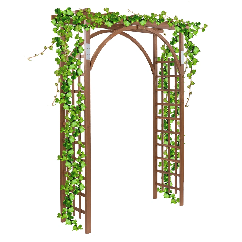 Beautiful And Practical Garden Arch Dark Brown view 11