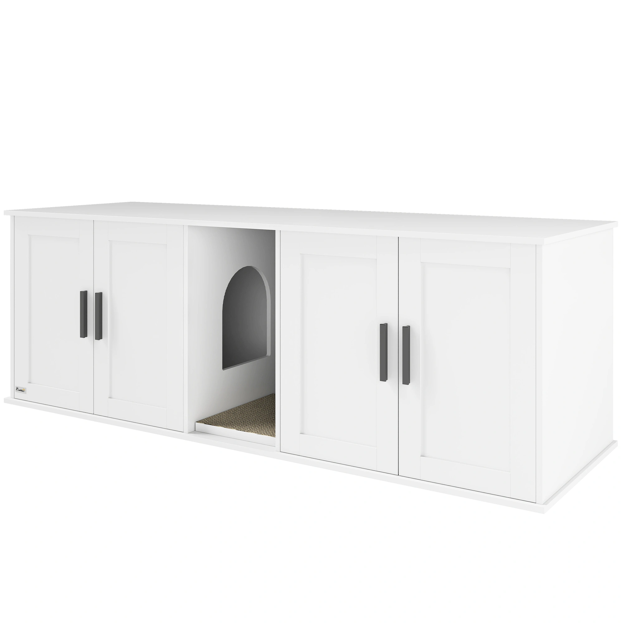 Wooden Cat House, Indoor Outdoor Pet Shelter with Warm Insulated Design for Small to Medium Cats view 2