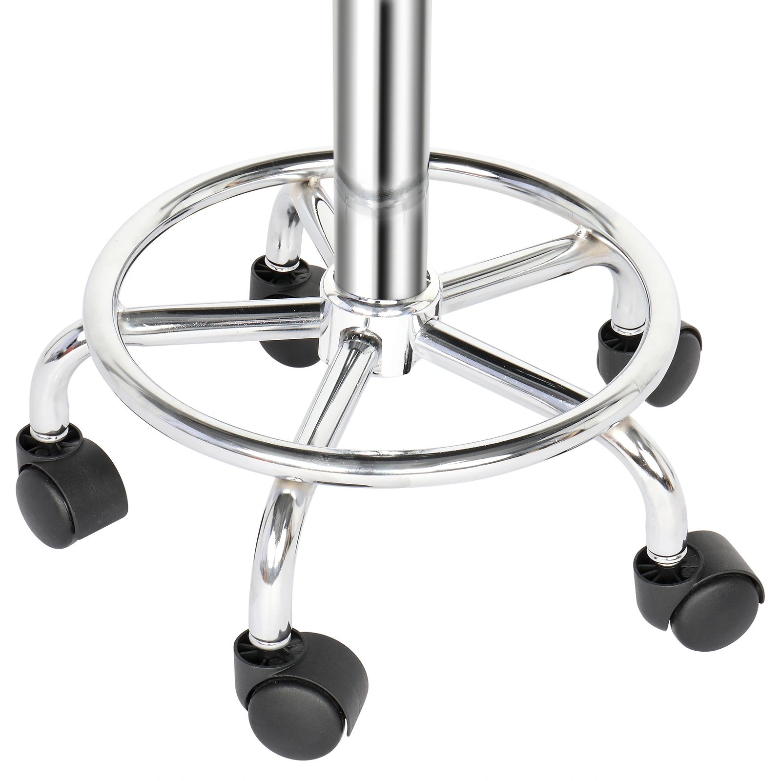 Round Stool with Lines Rotation Bar Stool Black view 12