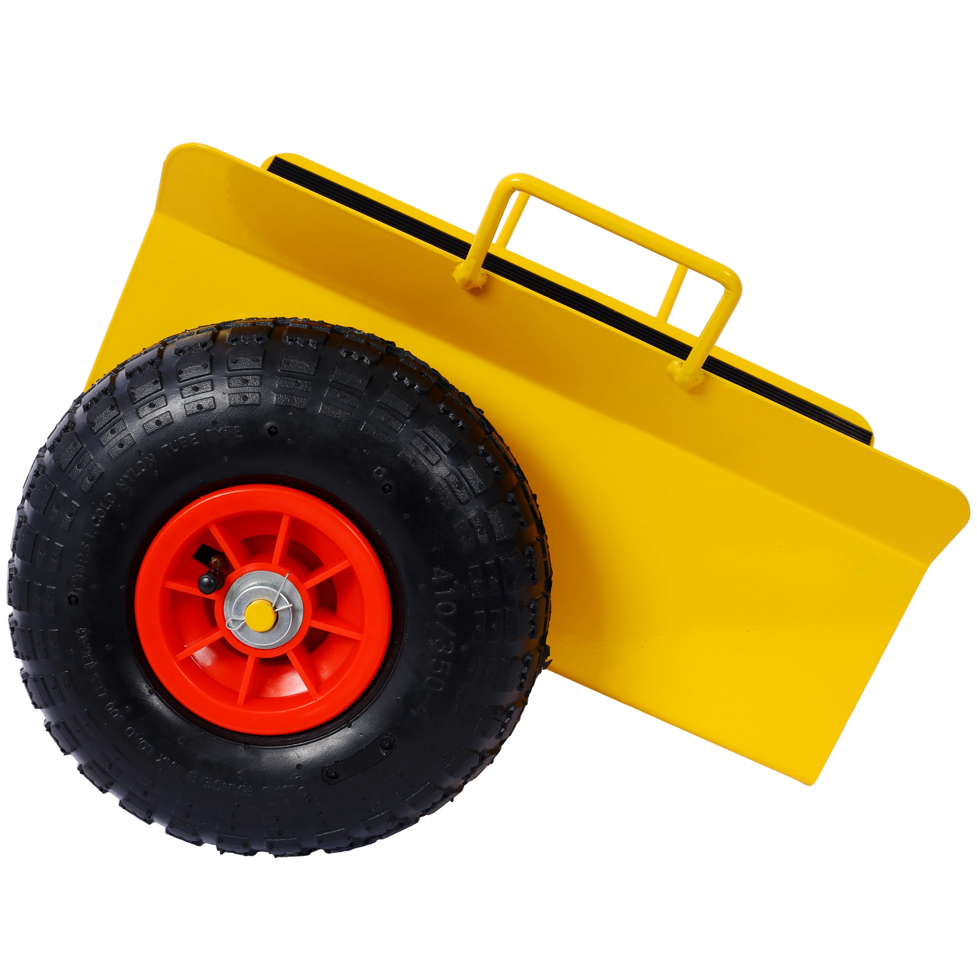 Heavy Duty Panel Dolly Slab Dolly with Handle & 2 10" Peneumatic Tires Wheels 600LBS Load Capacity for Drywall Sheet Heavy Appliance & Material Handling All Terrain Moving Cart Panel Dolly - Yellow view 10