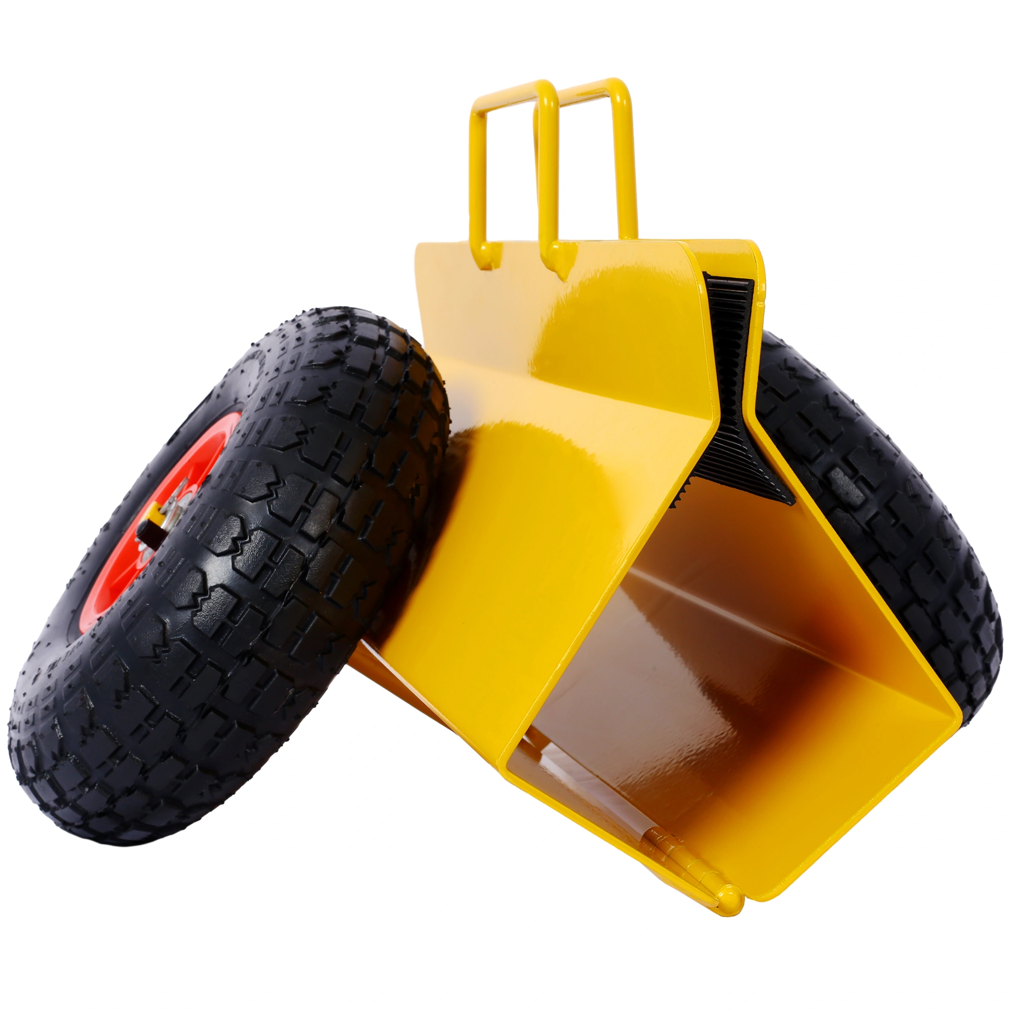Heavy Duty Panel Dolly Slab Dolly with Handle & 2 10" Peneumatic Tires Wheels 600LBS Load Capacity for Drywall Sheet Heavy Appliance & Material Handling All Terrain Moving Cart Panel Dolly - Yellow view 7