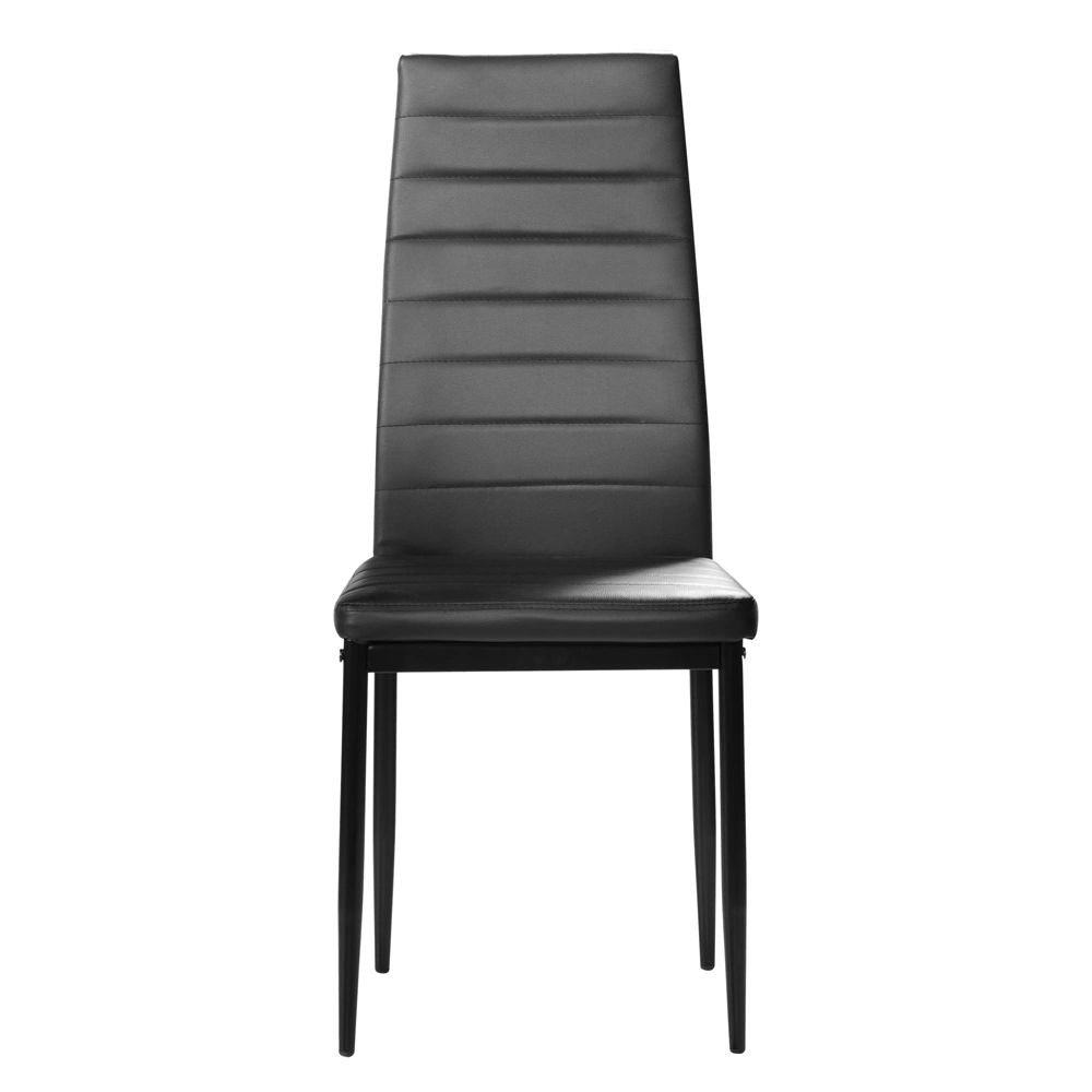 6pcs Elegant Assembled Stripping Texture High Backrest Dining Chairs Black (Replacement code: BSTWCEZKMG) view 4