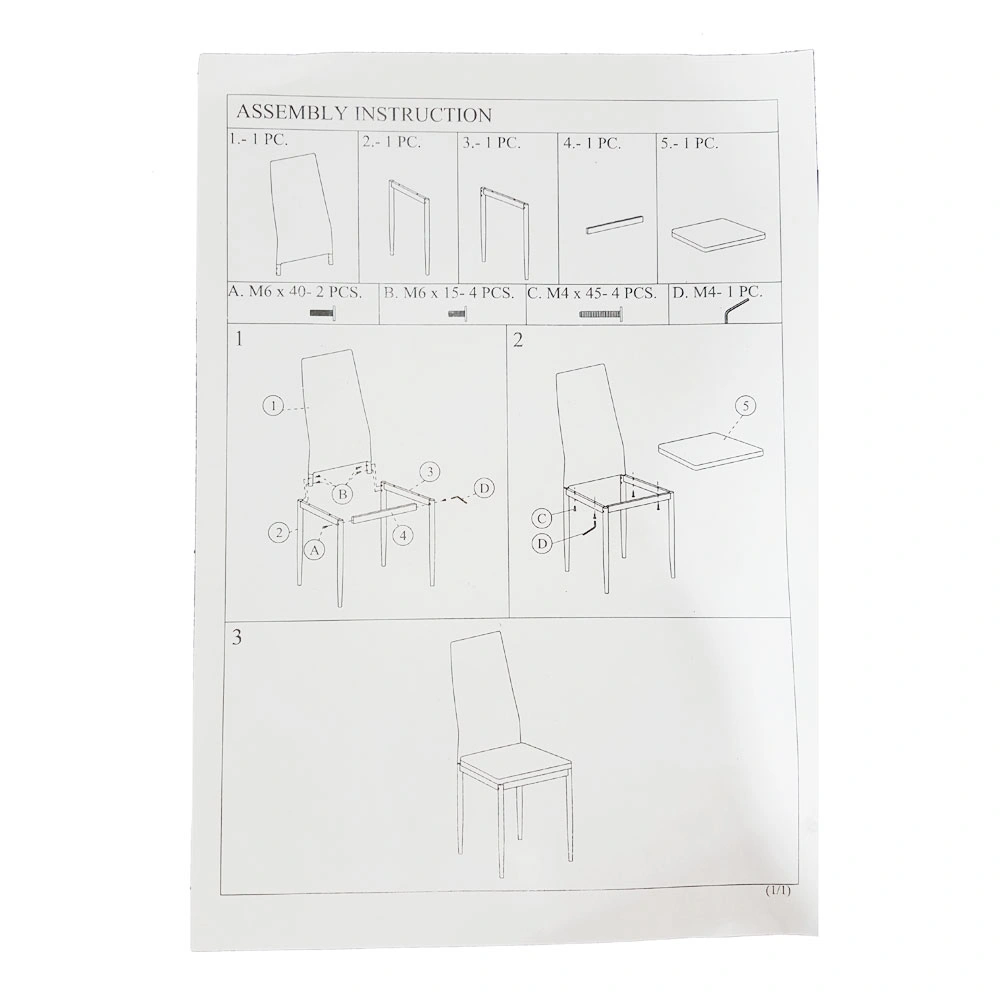 6pcs Elegant Assembled Stripping Texture High Backrest Dining Chairs Black (Replacement code: BSTWCEZKMG) view 9
