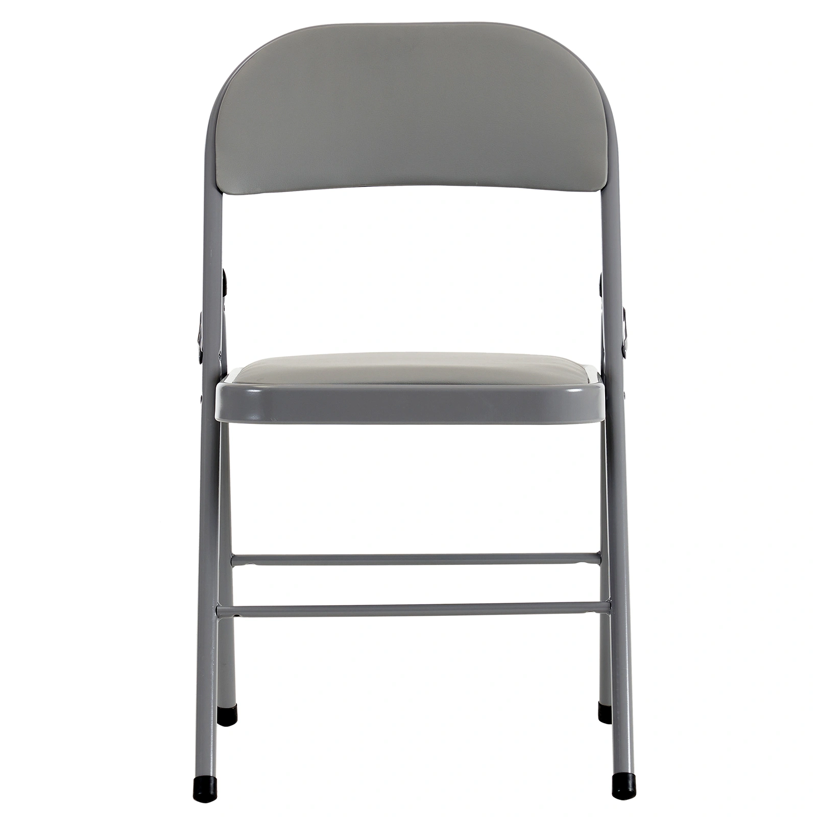 6pcs Elegant Foldable Iron & PVC Chairs for Convention & Exhibition Gray view 12
