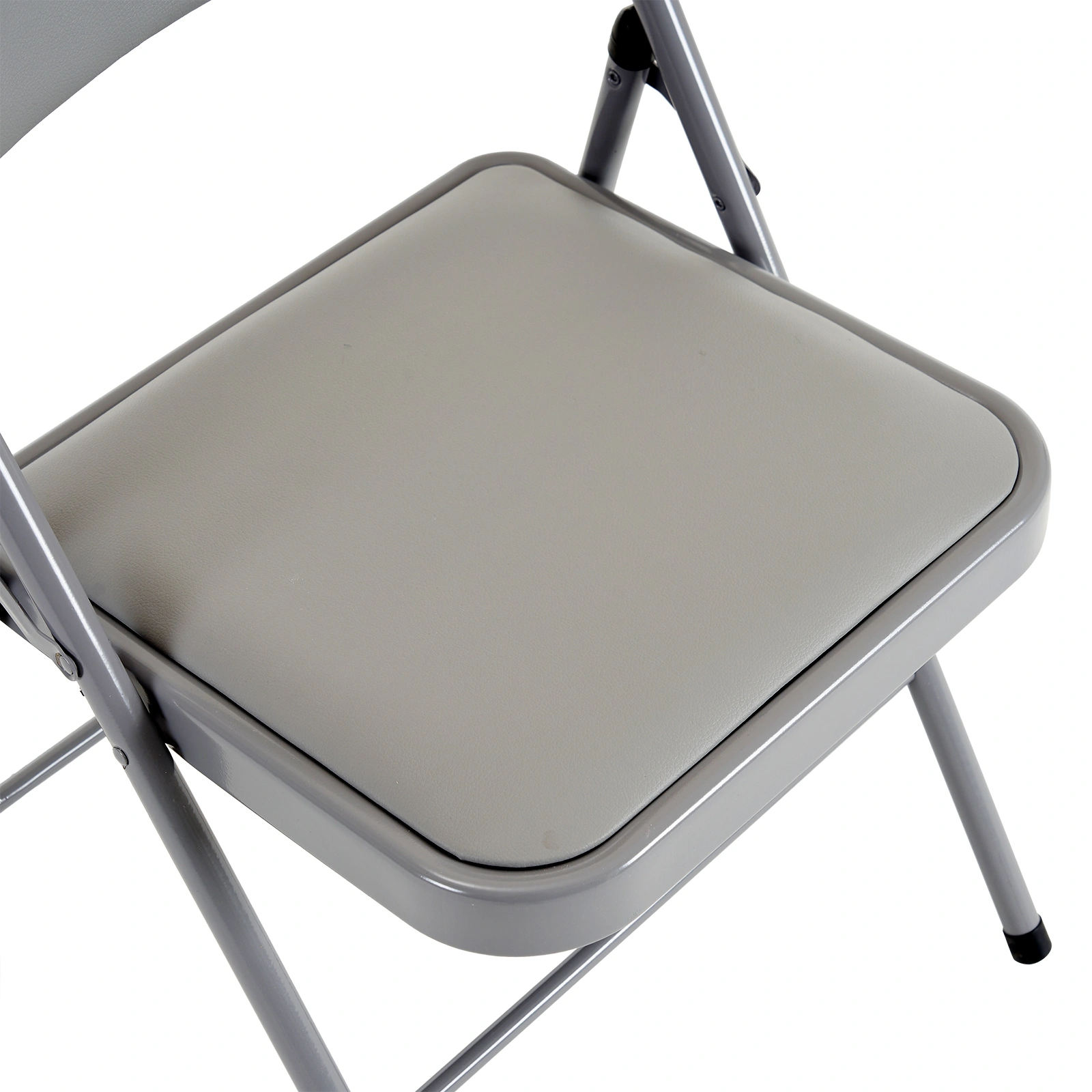 6pcs Elegant Foldable Iron & PVC Chairs for Convention & Exhibition Gray view 17