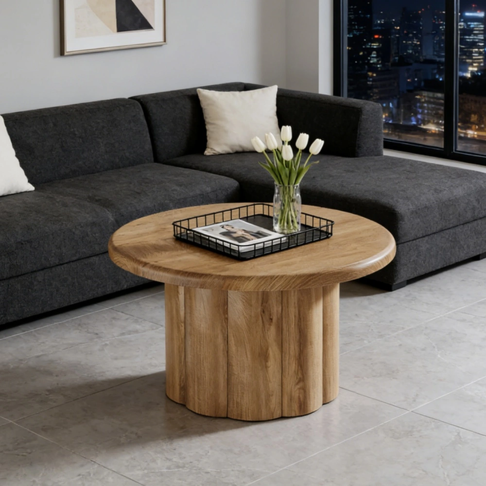 Modern End Table with Storage Shelf, Nightstand Side Table for Living Room, Bedroom, Small Space Organizer view 4
