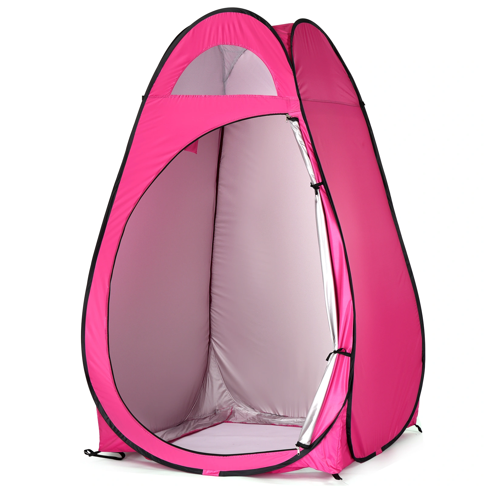 Portable Outdoor Pop-up Toilet Dressing Fitting Room Privacy Shelter Tent Pink view 6