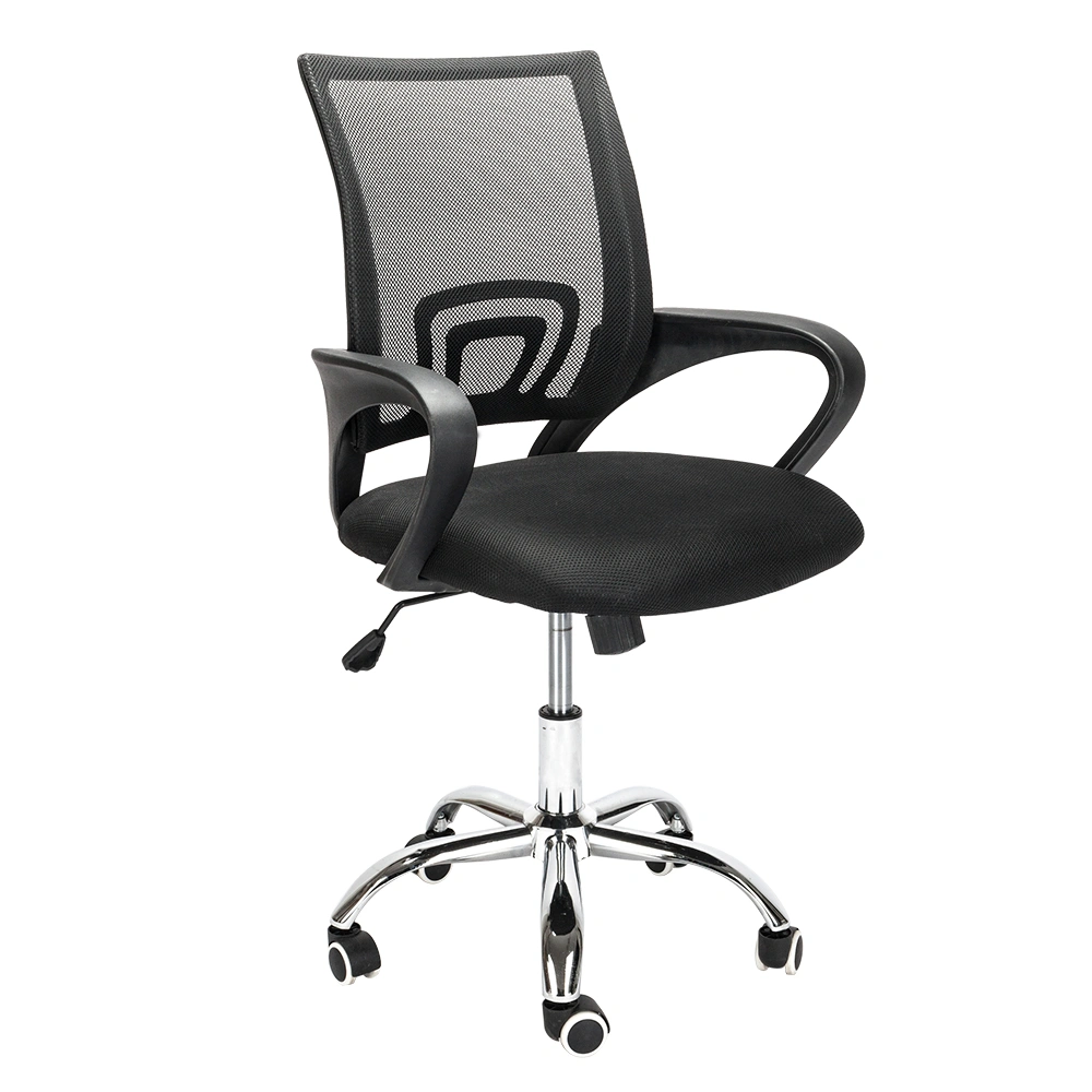 Mesh Back Gas Lift Adjustable Office Swivel Chair Black Bürostuhl, Ergonomisch Schreibtischstuhl, Mesh Computerstuhl mit Einstellbare Kopfstütze Armlehnen, Höhenverstellung und Wi