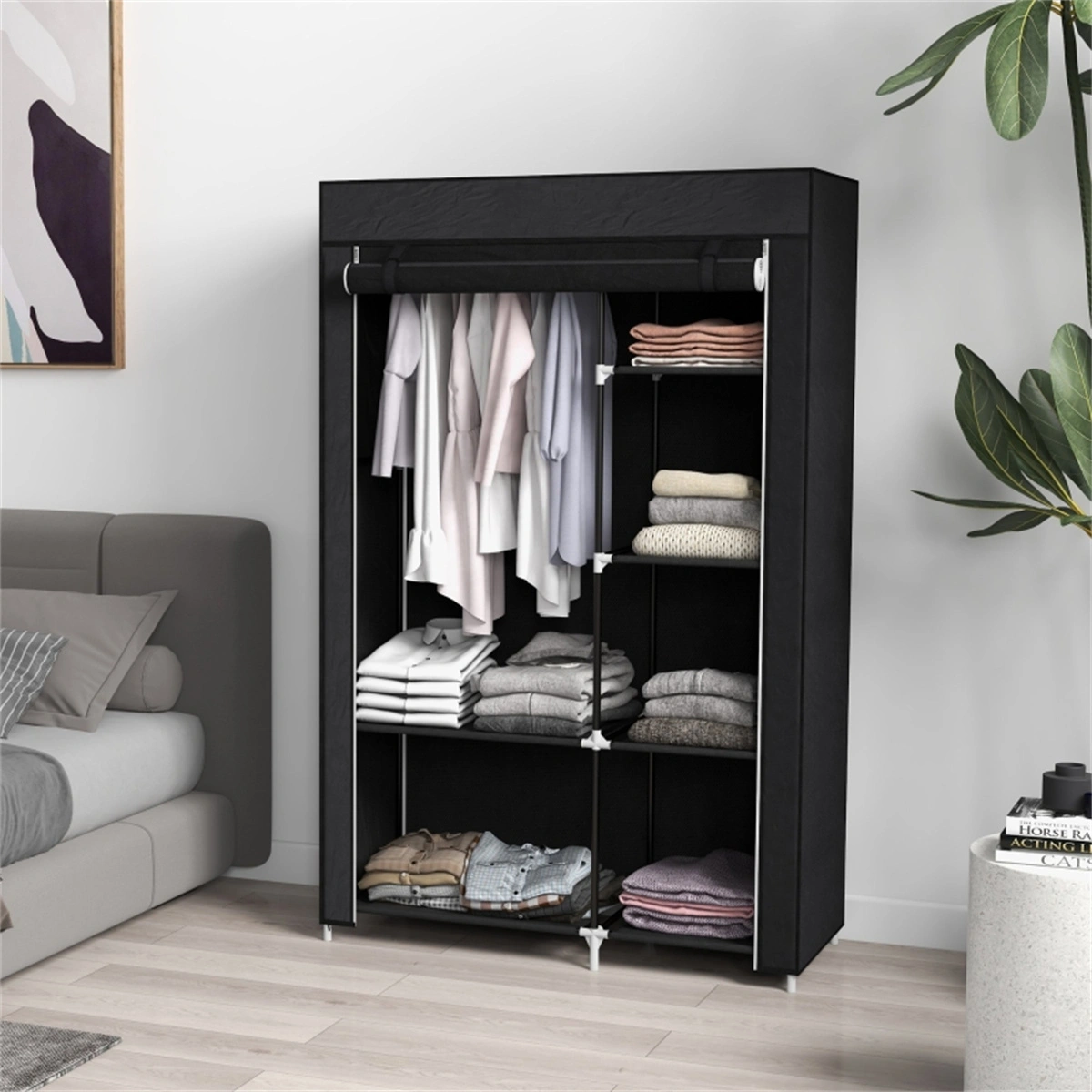 Chester Dresser Storage Cabinet with Lockers - Multi-Compartment Organizer for Bedroom, Bathroom, or Office Use