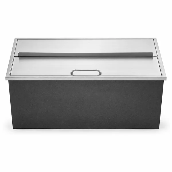Drop-In Ice Chest, Stainless Steel Ice Storage Box with Sliding Lid and Drain Hose, Ice Bin for Chilled Wine, Beer, Beverage (36 x 18 x 14 Inches) view 5