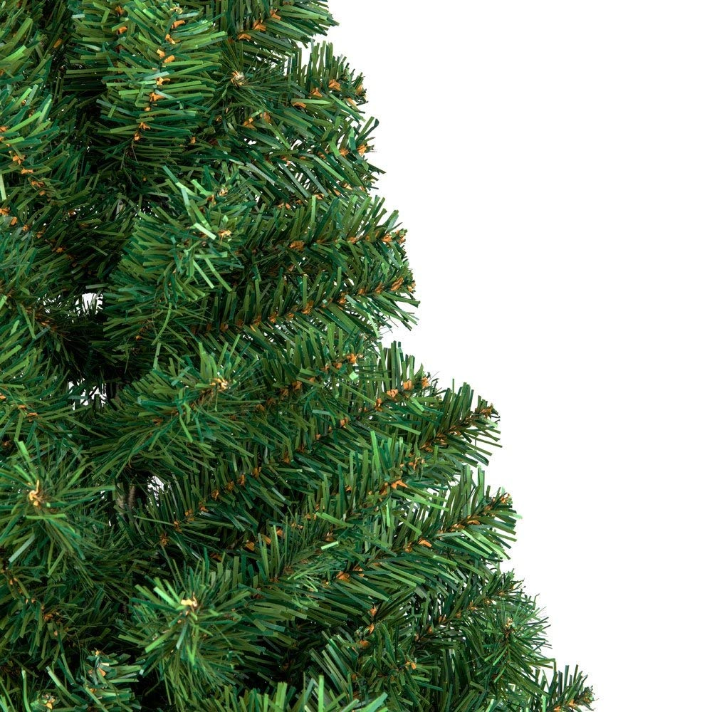 4ft Artificial Christmas Tree Unlit, 230 Branch Tips, Sturdy Metal Stand, Full Pine Holiday Decor for Home Office, Green view 3