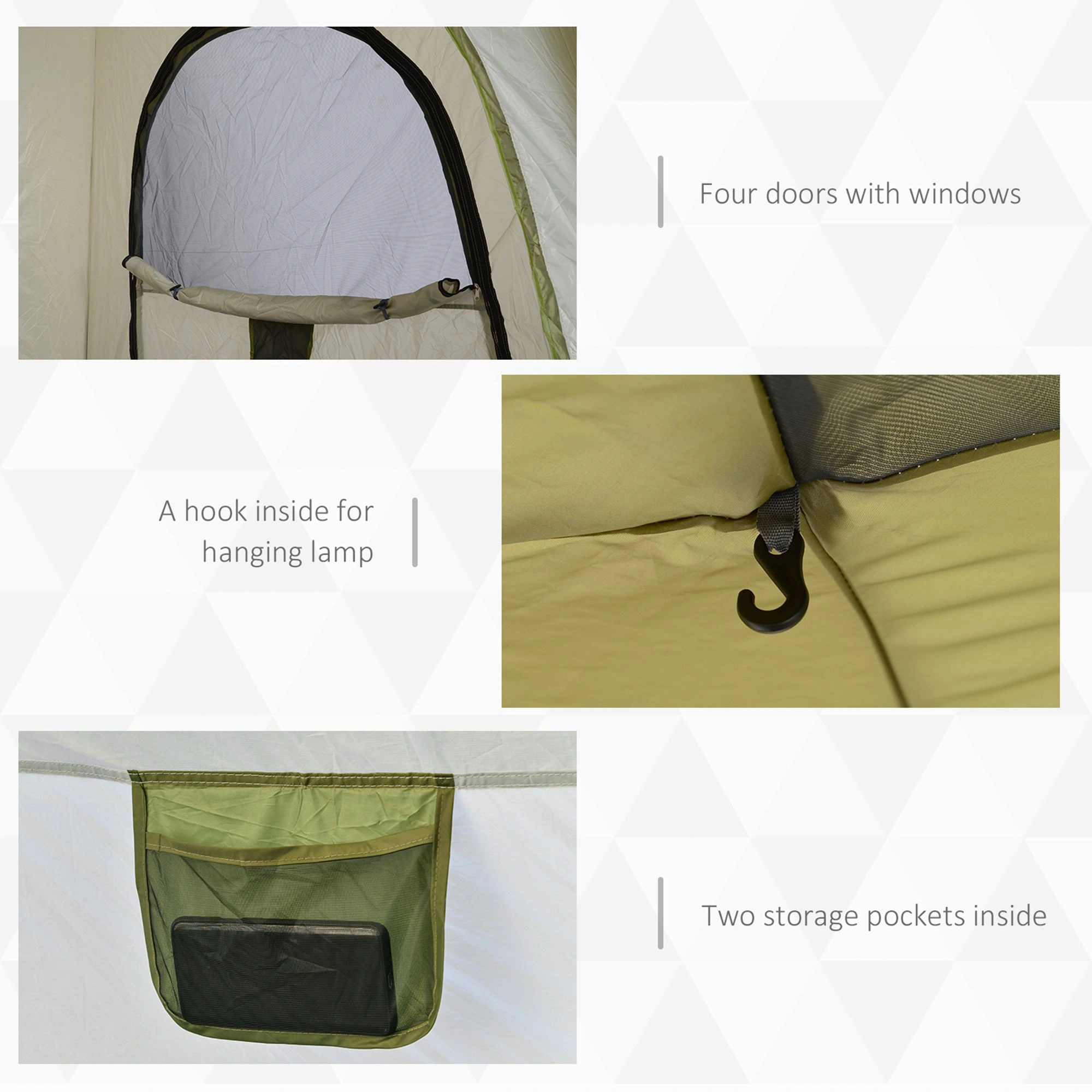 Family Camping Tent - Waterproof Outdoor Hiking Shelter with Easy Setup for 4-6 Person Use view 2