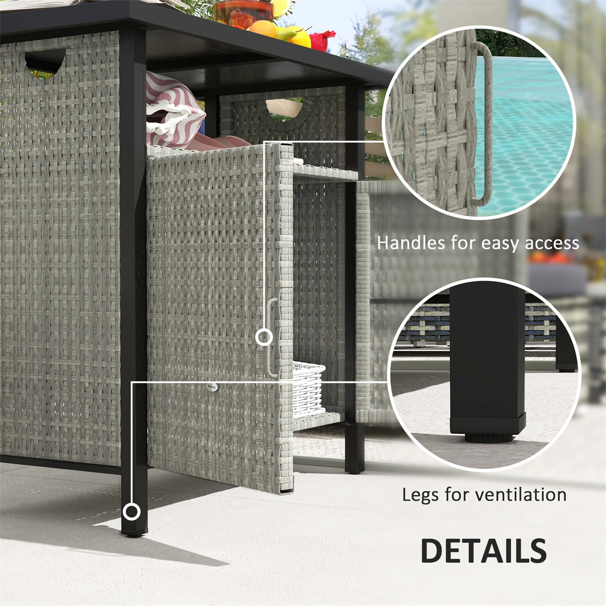 Rattan Storage Cabinet/Storage Cabinets/Lockers view 2