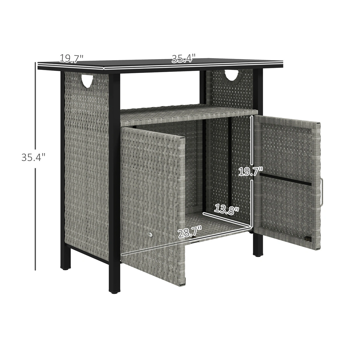 Rattan Storage Cabinet/Storage Cabinets/Lockers view 3