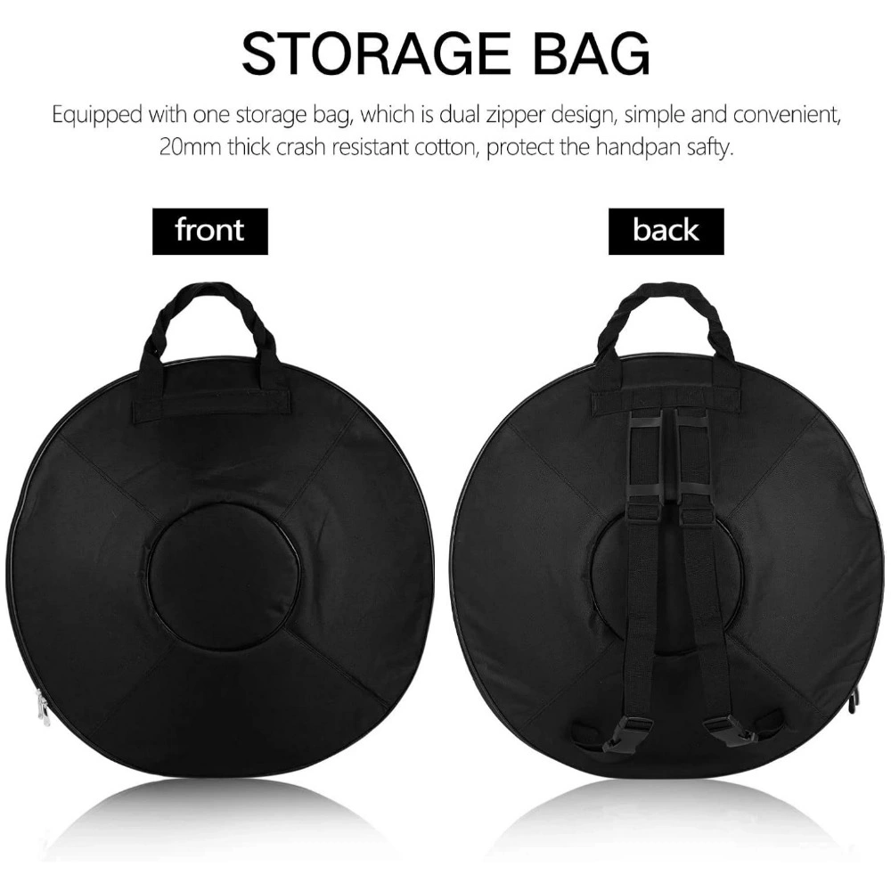 9 Note Gold-Eye Handpan Drum, Solid Color Steel Percussion Instrument, Decorative Hanger Drum for Home Office & Music view 5
