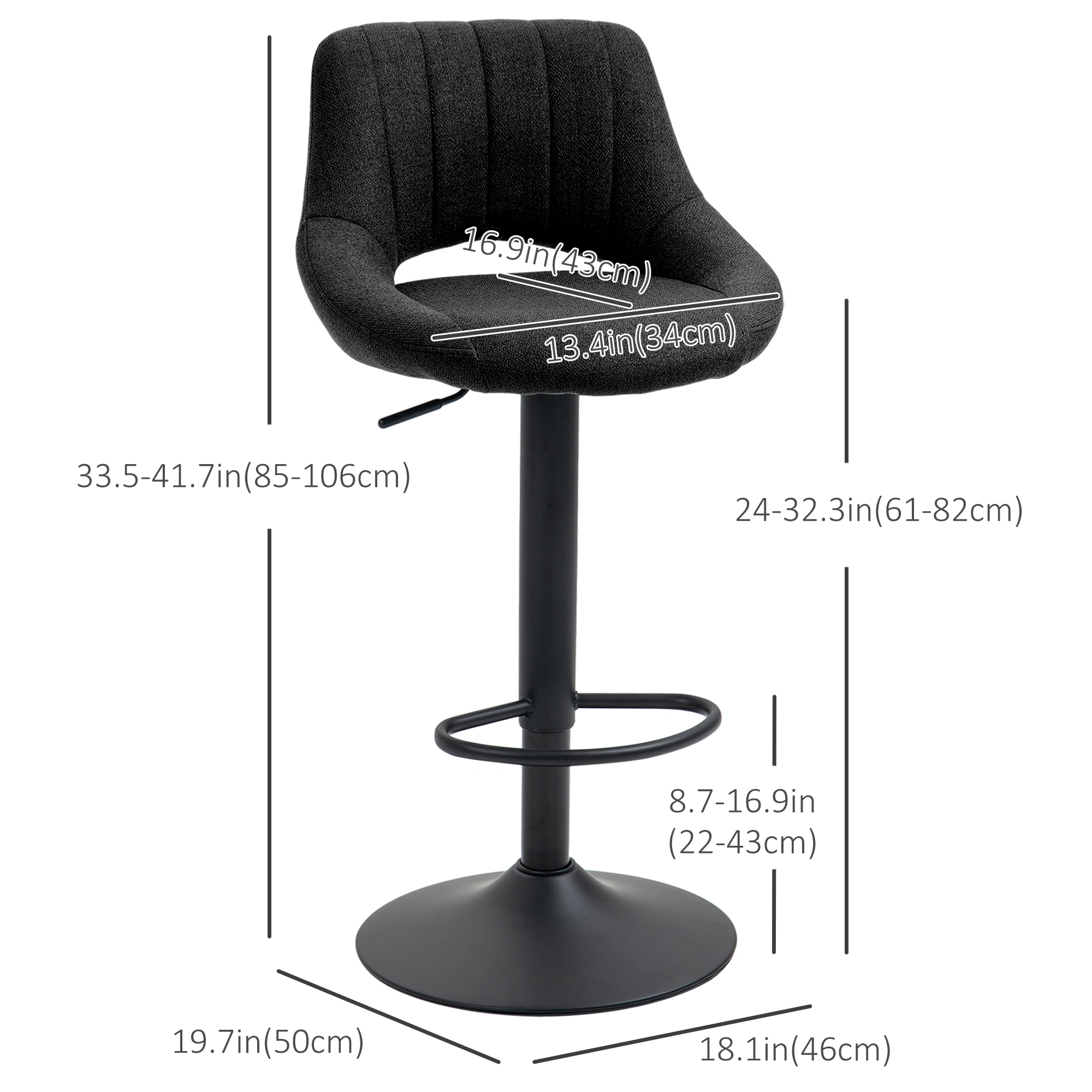 Ergonomic Massage Office Chair with Heat, High Back Lumbar Support, Adjustable Height & Tilt, PU Leather Executive Computer Desk Chair, Black view 2