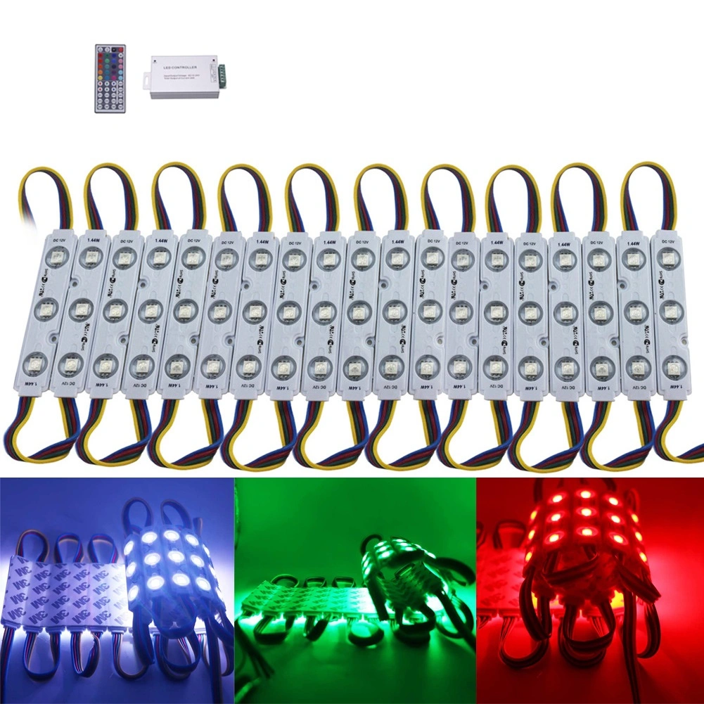 RGB SMD 5050 3 LED Strip Light Module 12V Sign Channel Letters Lamp with Controller for Store Window Display view 2