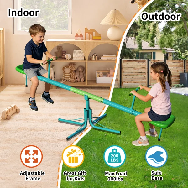 Seesaw,Swiveling 360 Degrees Toddlers Sit and Spin Teeter Totter, Kids Outdoor Play Equipment for Backyard Playground view 4