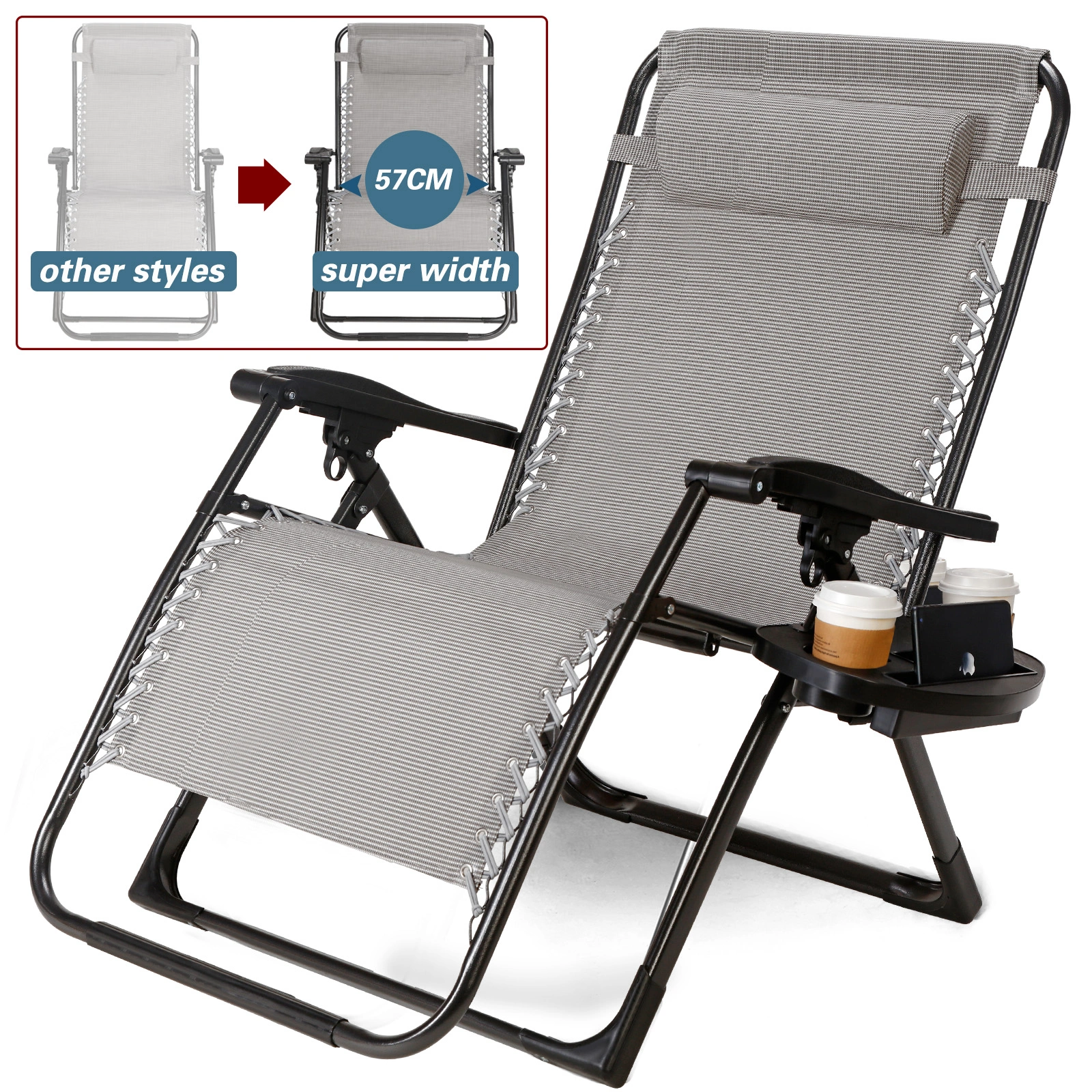 Portable Beach Chair with Carry Bag - Compact Lightweight Outdoor Sand Beach Chair view 2