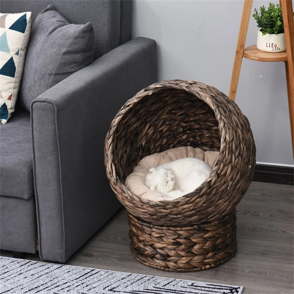 Soft Plush Pet Cat Bed House, Cozy Cave Style Cat Crate, Washable, Indoor Outdoor Use view 2
