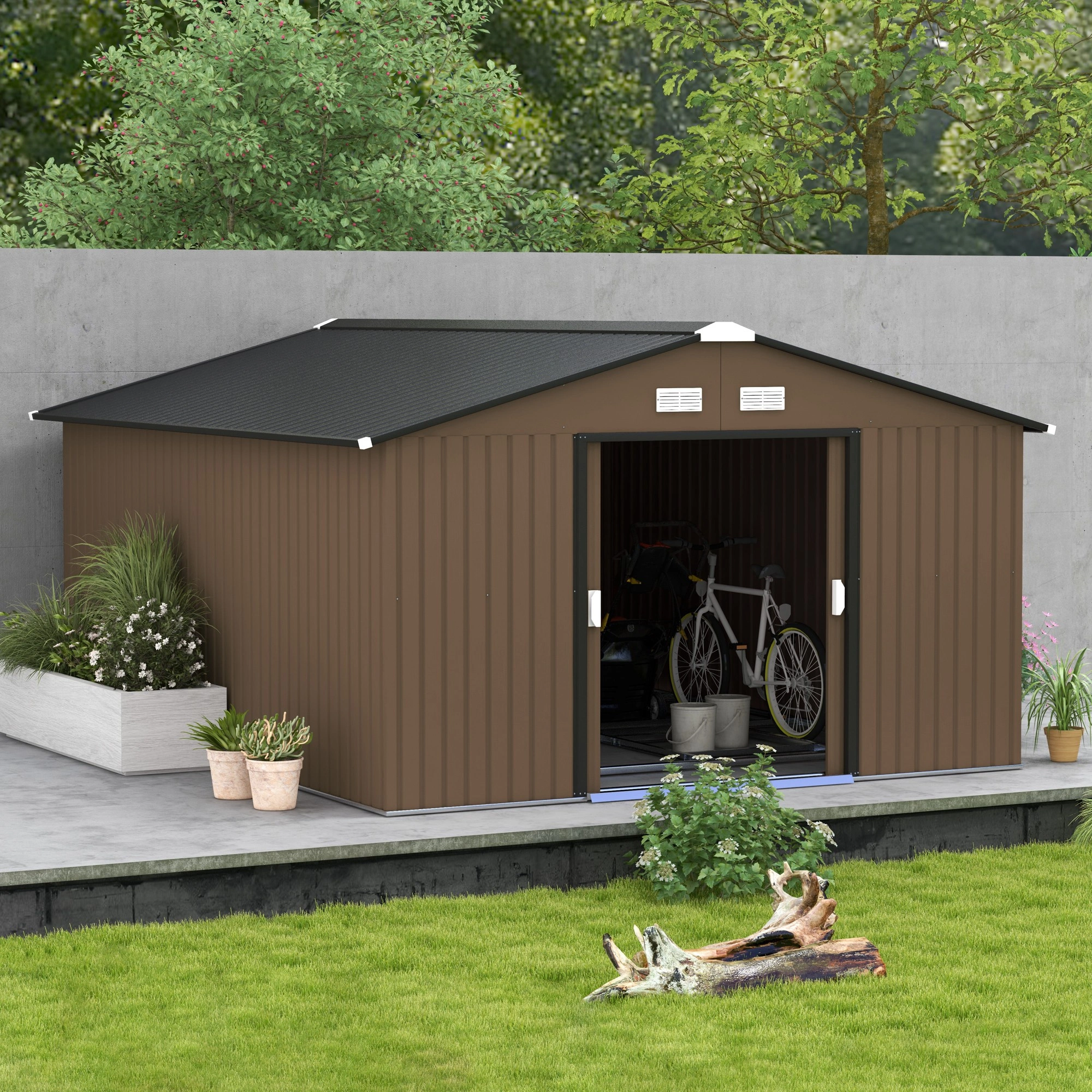 Outdoor Garden Shed - Heavy-Duty Resin Storage Shed with Door, Weather-Resistant Outdoor Garden Shed
