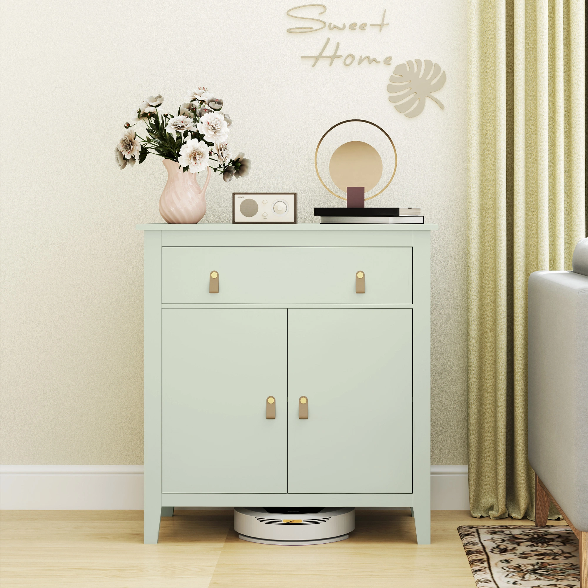 3-Drawer Shoe Storage Cabinet, Tall Entryway Organizer with Sliding Doors, Modern Home Hallway Shoe Rack