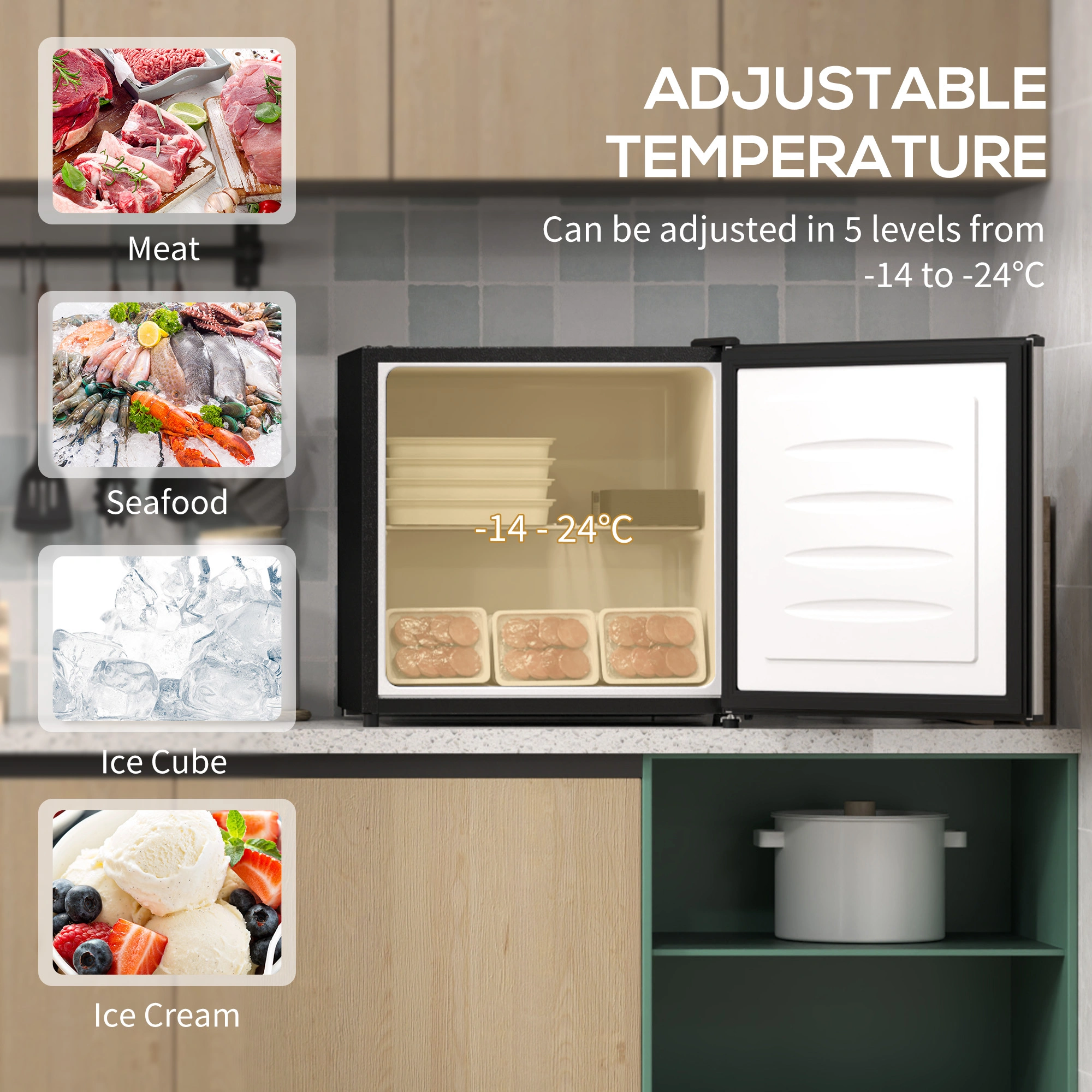 Portable Skincare Fridge, Mini Cosmetic Refrigerator, 6L Beauty Makeup Face Cream Storage, Quiet Electric Cool Box with LED Light view 5