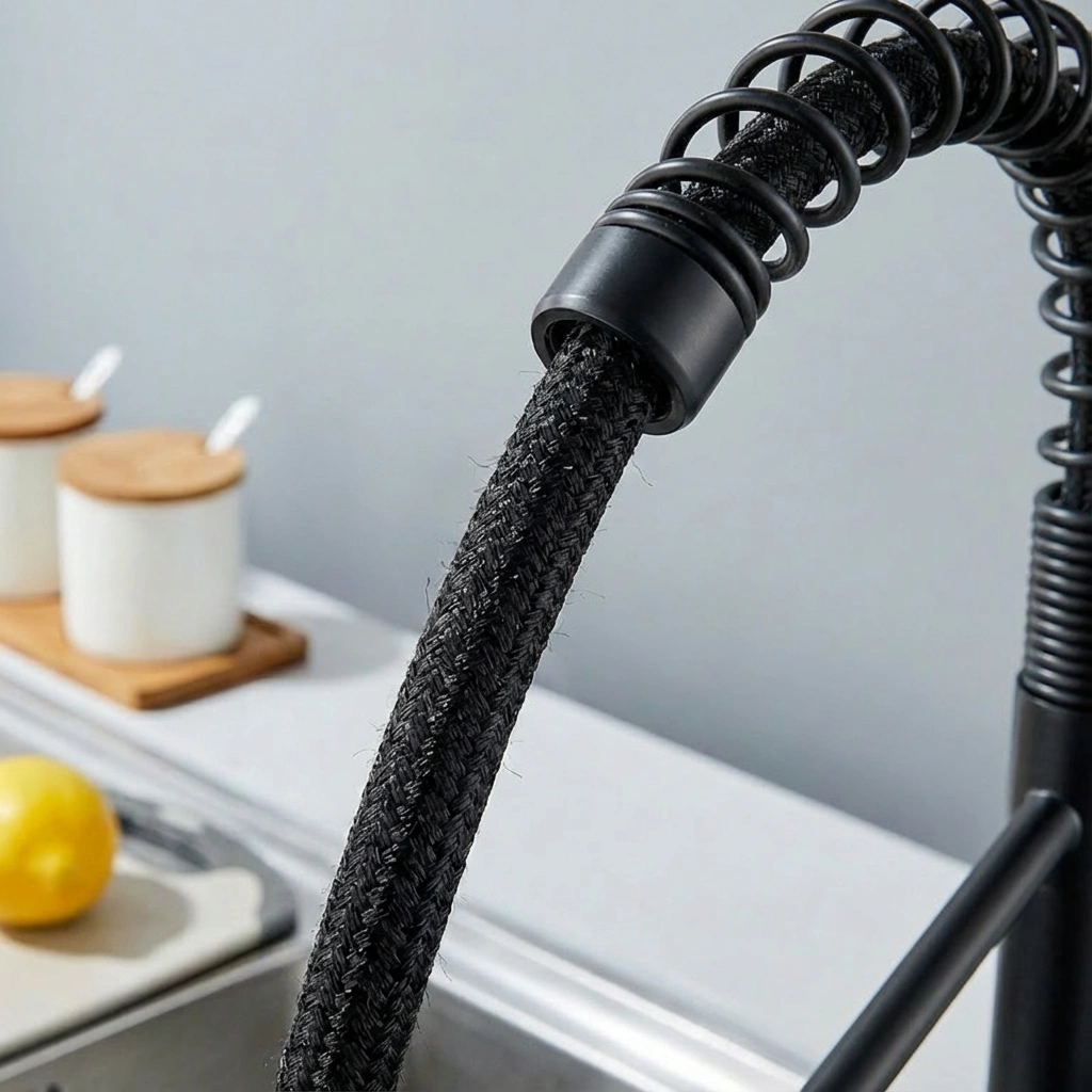 Industrial Kitchen Faucet Pull Down Sprayer 1 Handle Sink Tap 1 or 3 Hole Farmhouse RV Camper Laundry Wet Bar Utility Sink view 3
