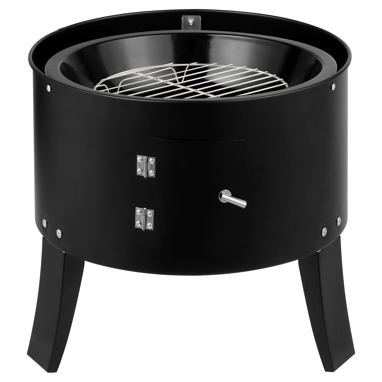 80*41*48cm Iron Spray Smoker Carbon Grill Black view 12