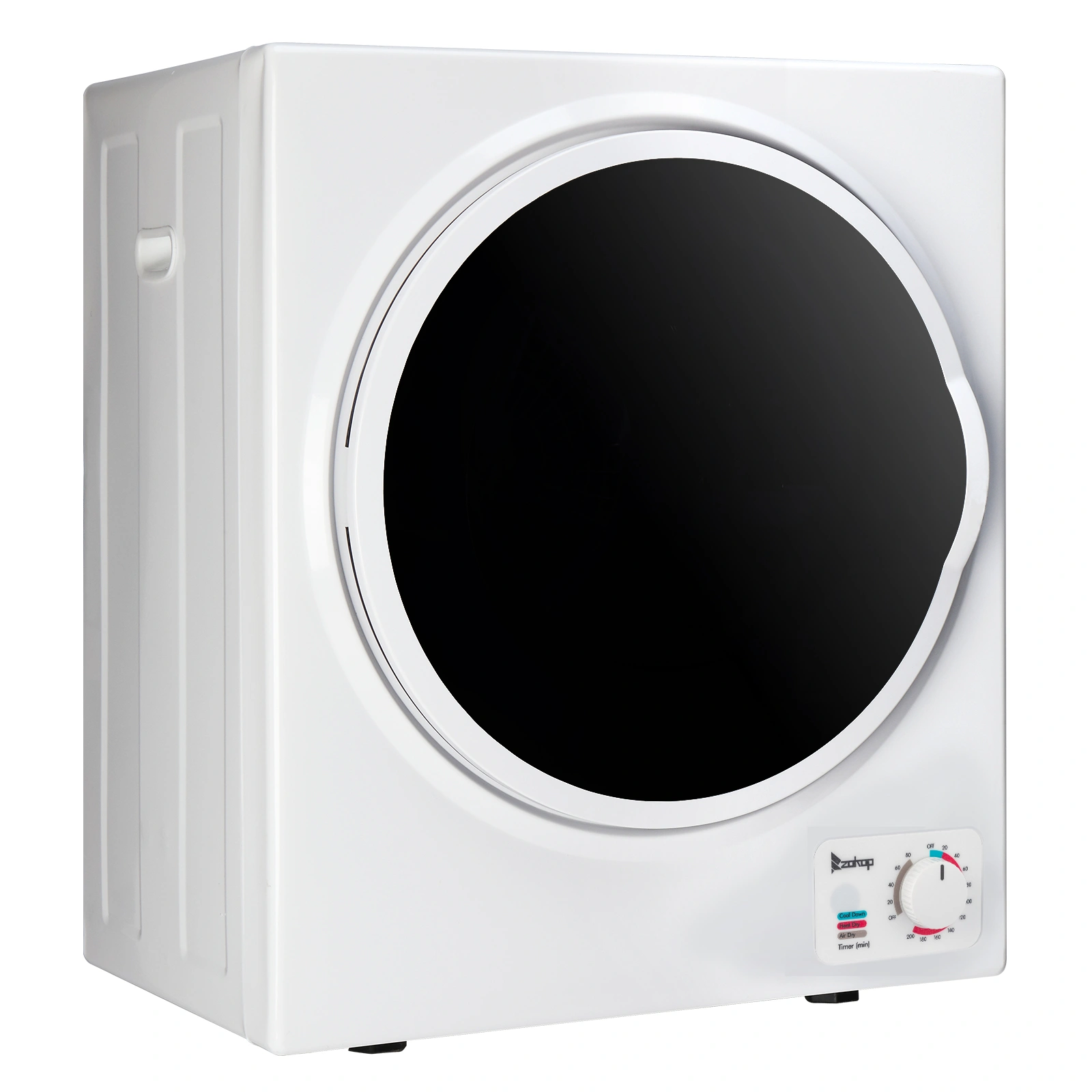 GYJ25-78 2.5KG Compact Portable Clothes Dryer, 1.6 Cu.Ft, Stainless Steel Drum, 220V-240V, Mechanical Control, Black/White, CE ROHS Certified