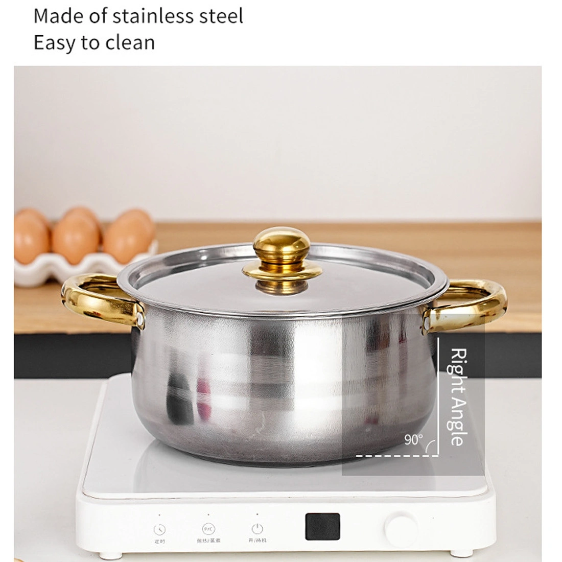 12-Piece Stainless Steel Saucepan Cookware Set with Lids & Spatula - Non-Stick Cooking Pots Kit view 8