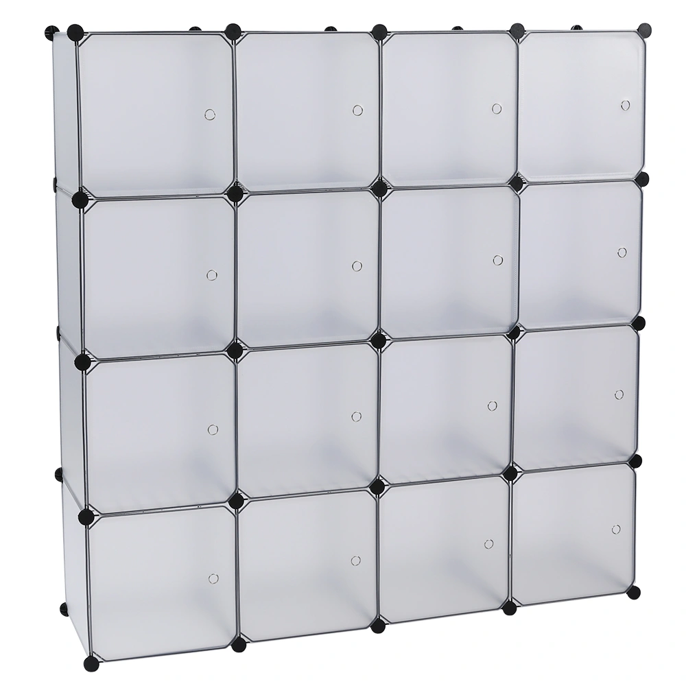 16-Cube Storage Shelf Cube Shelving Bookcase Organizer Closet Toy Cabinet White view 13