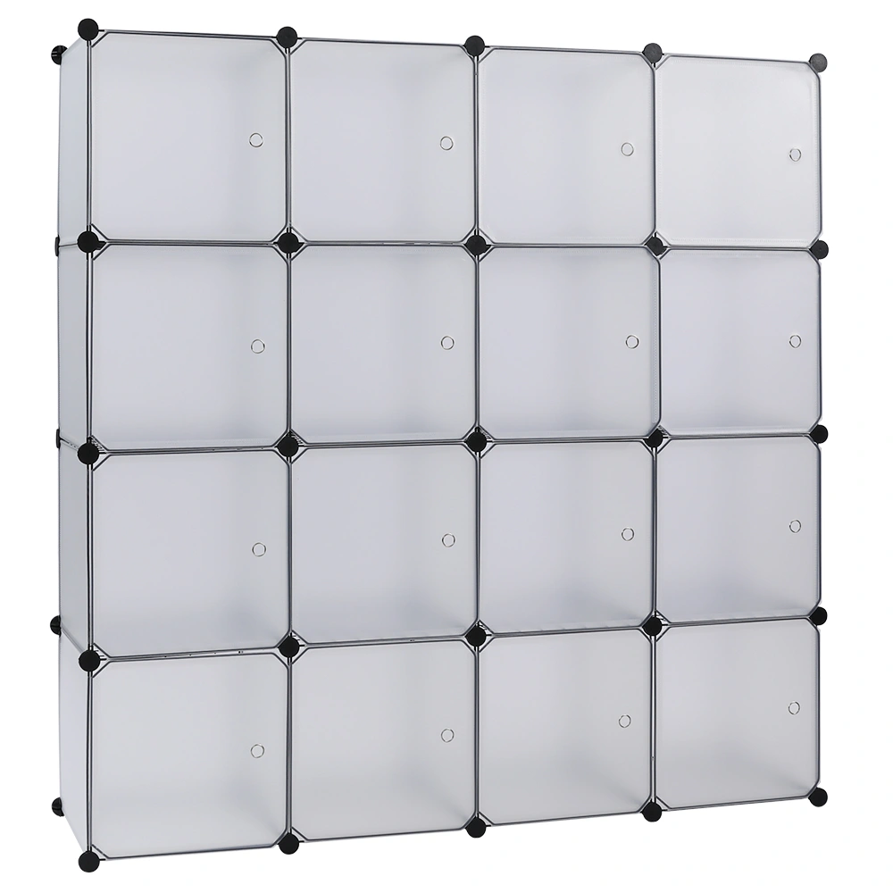 16-Cube Storage Shelf Cube Shelving Bookcase Organizer Closet Toy Cabinet White view 14