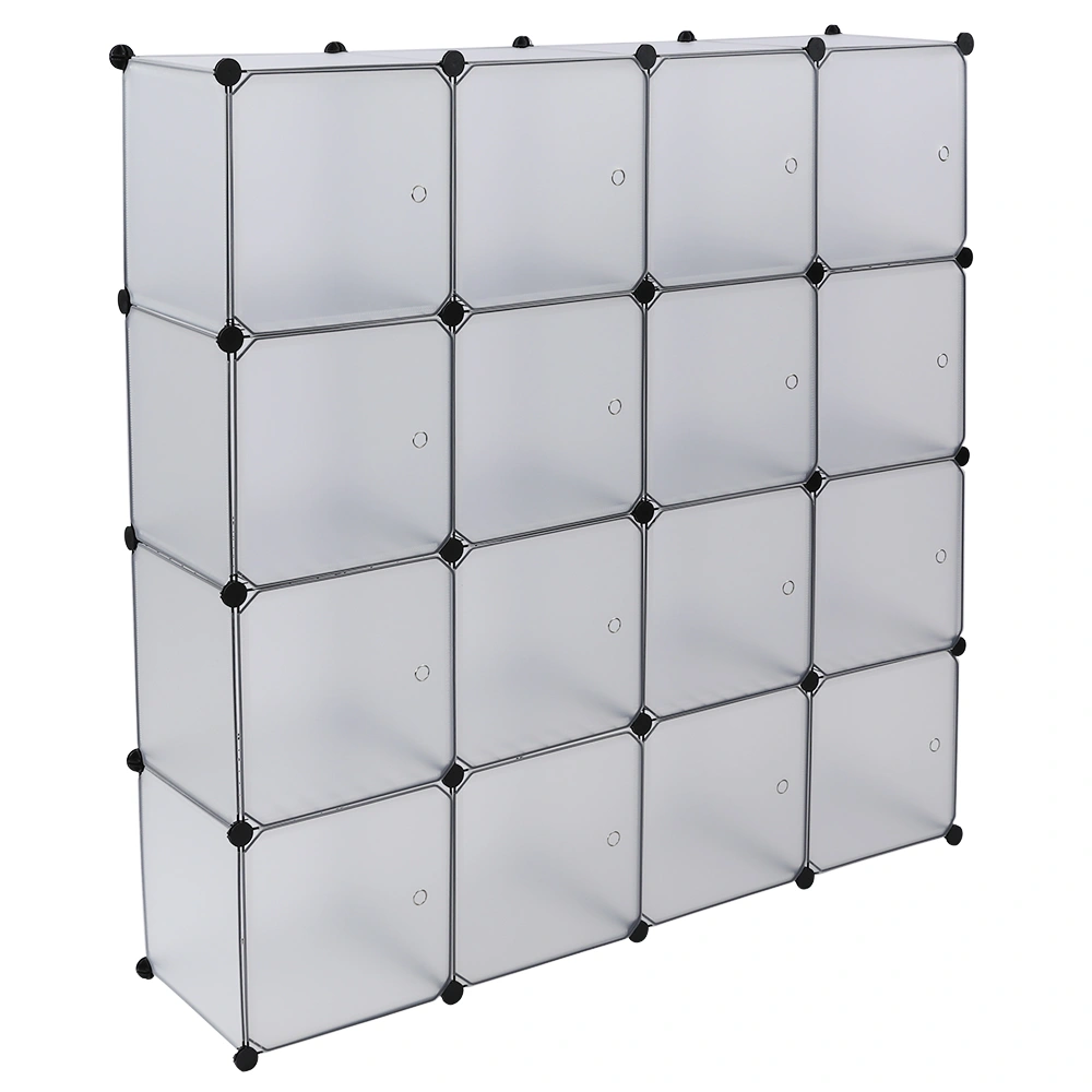 16-Cube Storage Shelf Cube Shelving Bookcase Organizer Closet Toy Cabinet White view 15