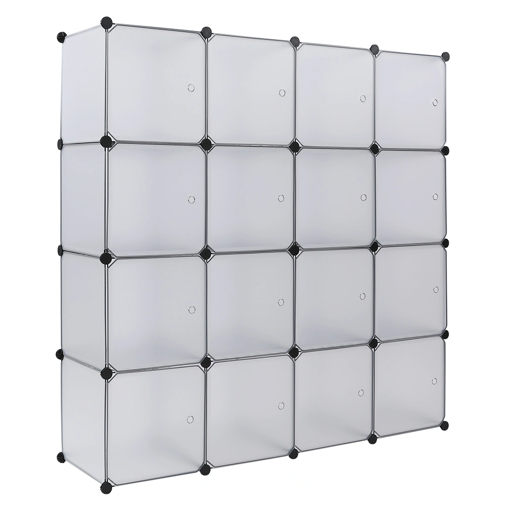 16-Cube Storage Shelf Cube Shelving Bookcase Organizer Closet Toy Cabinet White view 16